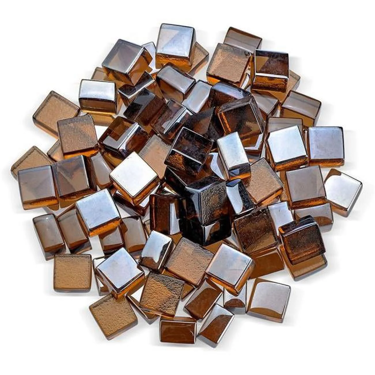 0.5 in. Copper Luster 2.0 Cube Fire Pit Glass - 10 lbs