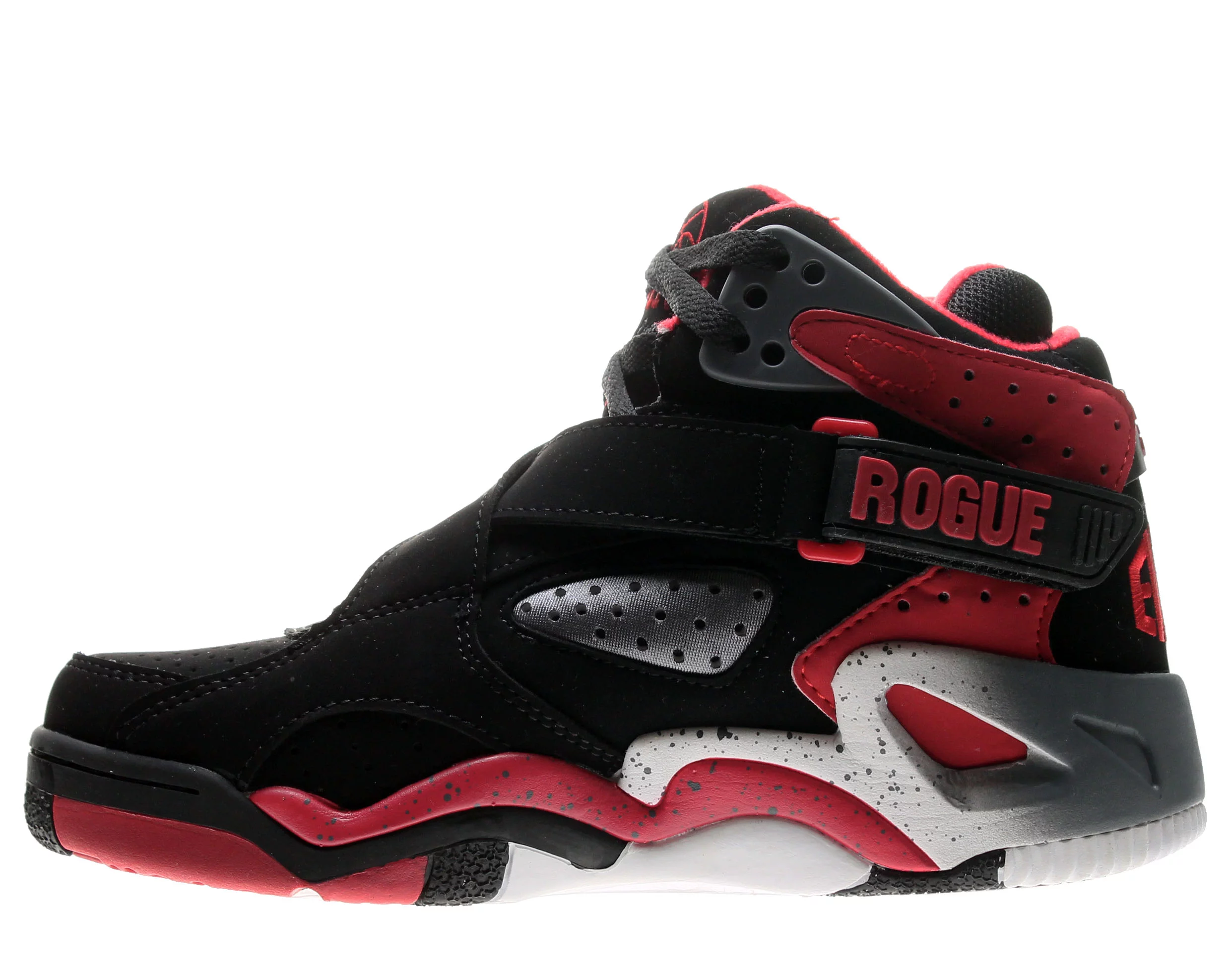 Patrick Ewing Athletics Rogue Mens Basketball Fashion Sneakers Athletic Shoes Sparkling Black Red Castlerock
