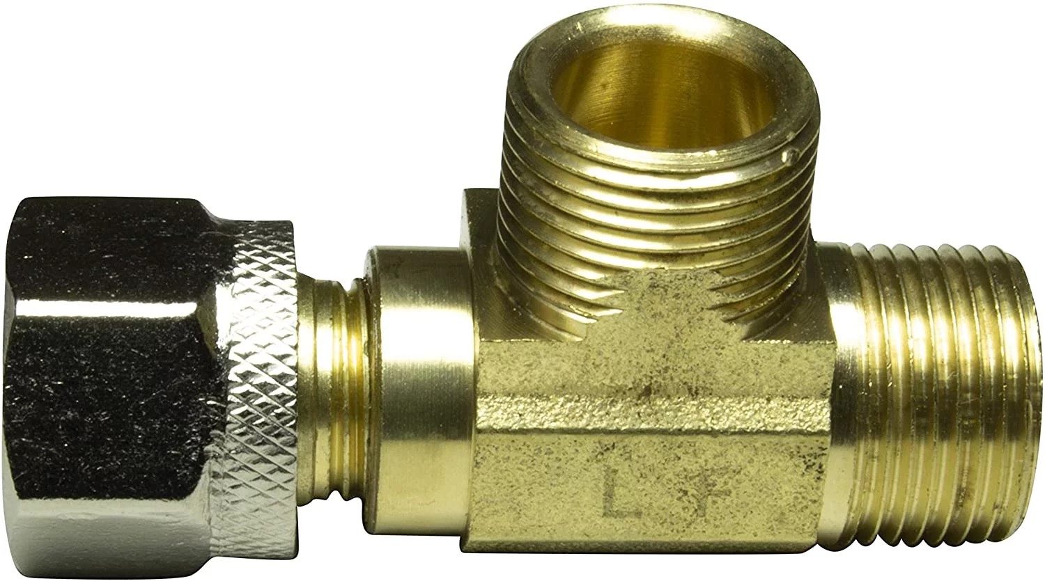 Lead Free Brass Angle Stop Add-A-Tee Valve 3/8