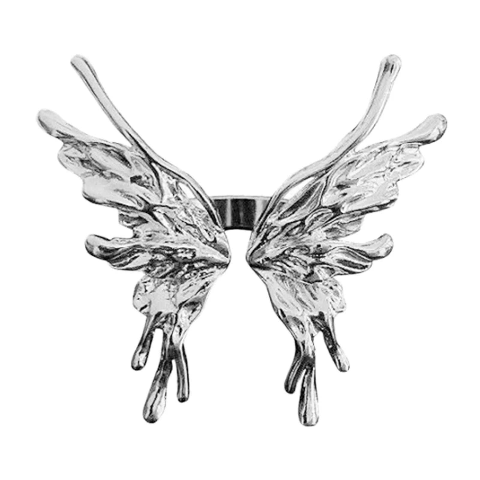 XZZjjl Rings For Women Sterling Silver Simple And Generous Into Ring Fashion Sweet Opening Ring Hip Hop Index Ring Sweet Temperament Silvery Plated Geometric Metal Open Ring Finger