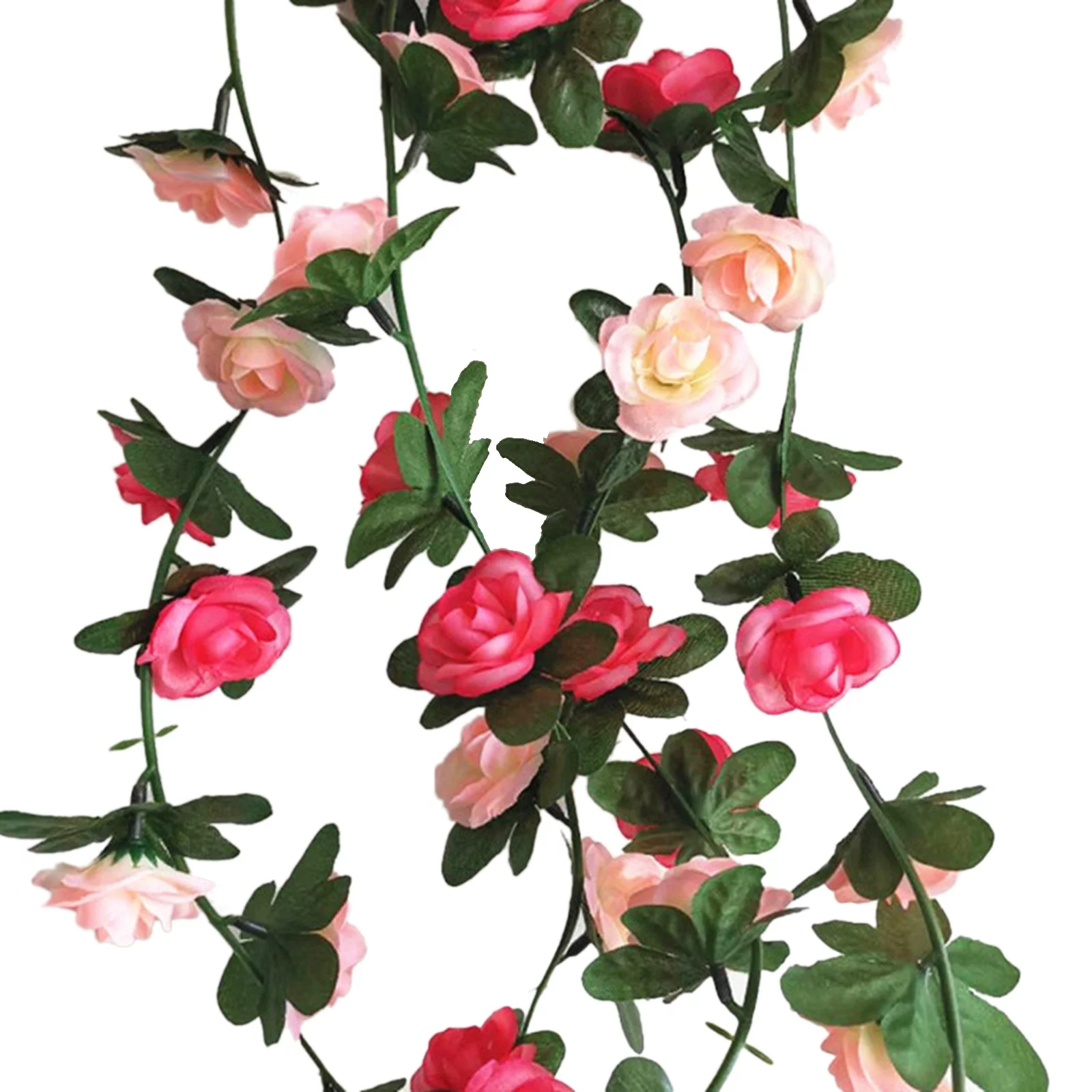 SUSHANG Flower Garland Rose Vine Artificial Flowers Hanging Rose Ivy Hanging Basket Spring Flowers for Mantle Decor Wedding Arch Decoration