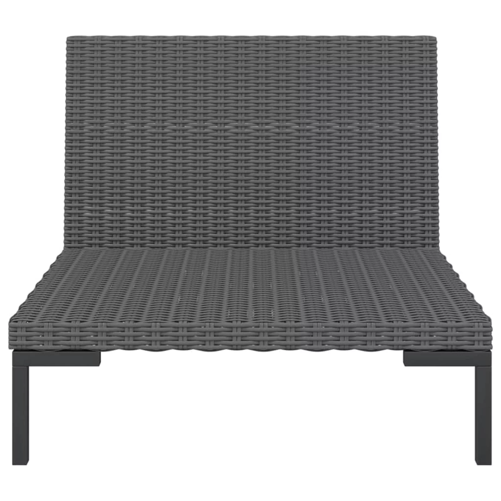 Walmeck Patio Sofa with Cushions Half Round Poly Rattan