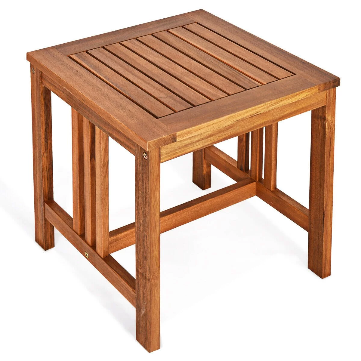 3PCS Solid Wood Outdoor Patio Sofa Furniture Set-Gray