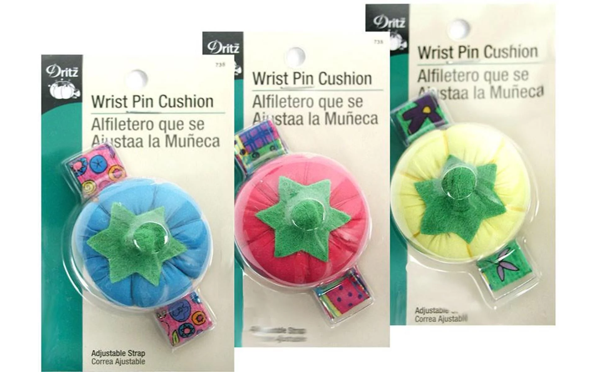 Dritz Wrist Tomato Pin Cushion with Adjustable Strap