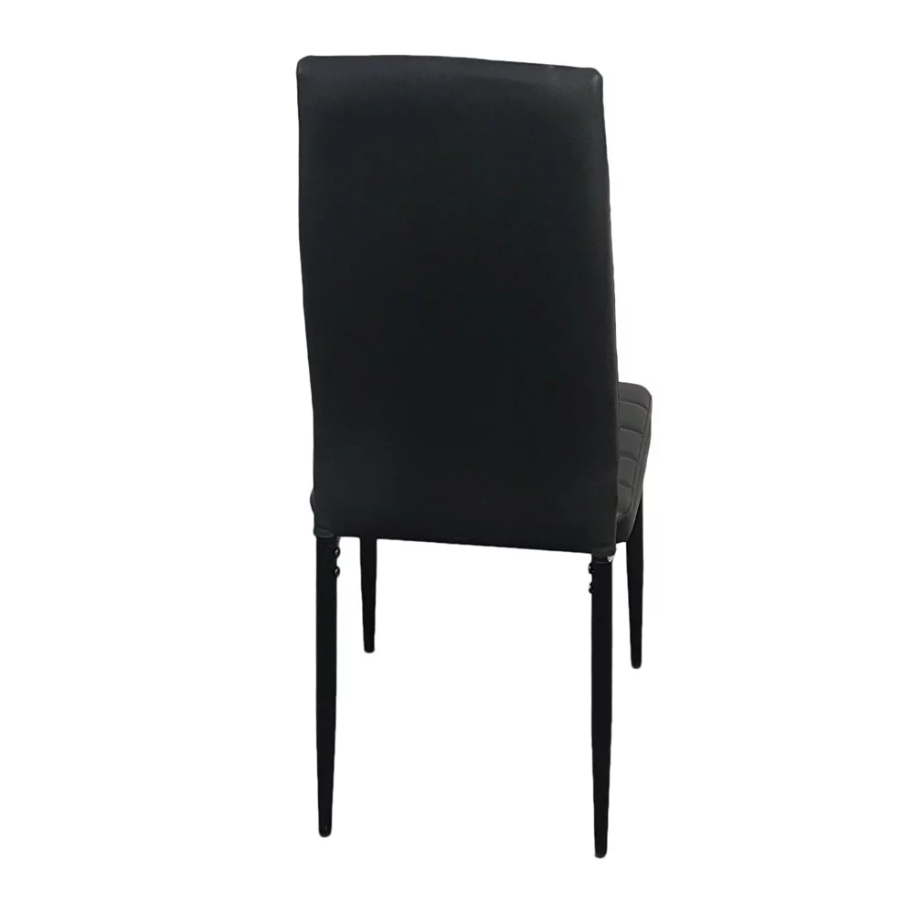 4pcs Dining Side Chairs Seat Elegant Design Home Furniture Black