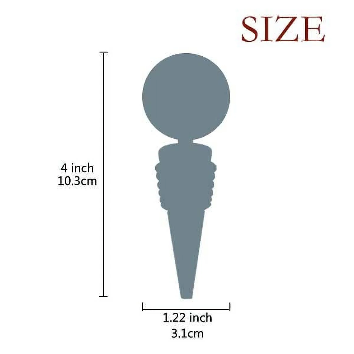 Gardener Position Flower Grass Spade Bottle Stopper Stainless Steel Rubber Reusable