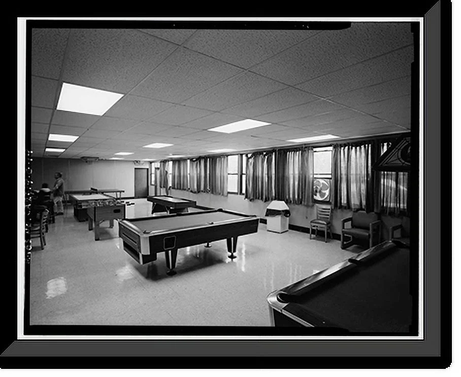 Historic Framed Print, Oakland Naval Supply Center, Gymnasium-Cafeteria-Theater, East K Street between Eleventh & Twelfth Streets, Oakland, Alameda County, CA - 14, 17-7/8