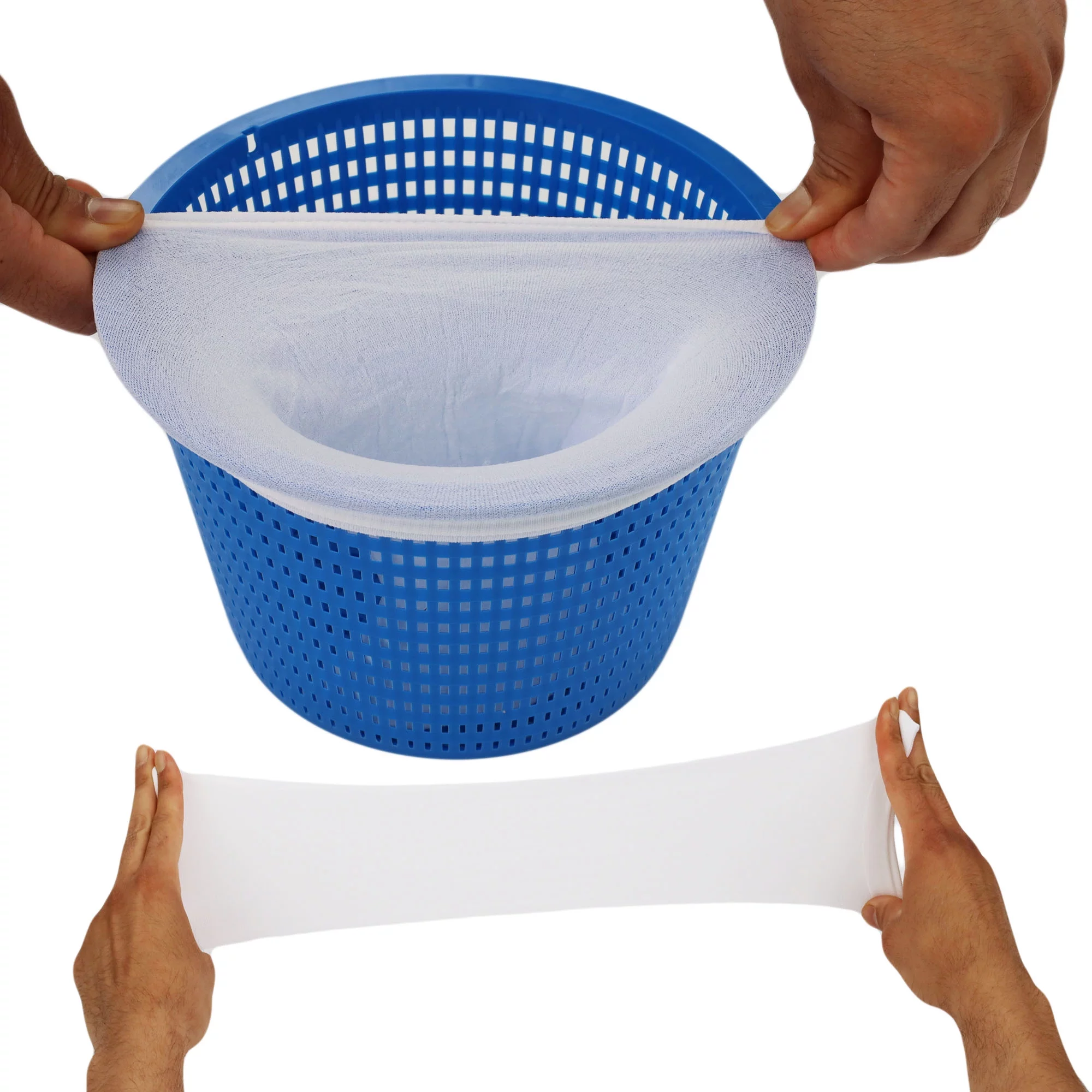 10 Pack Pool Skimmer Socks for Pool Filter Baskets Above Ground Prevents Debris Clogging Filters from M.O.S