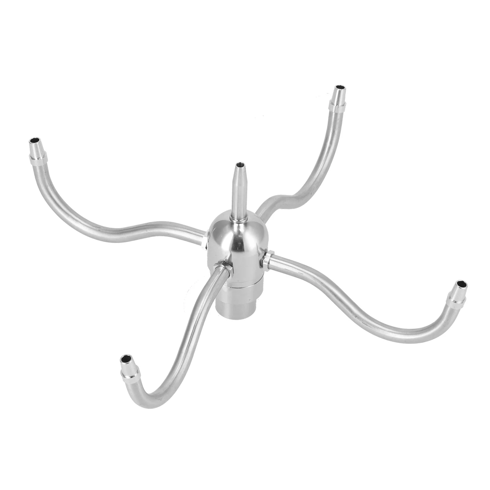 Verdant Touch Stainless Steel Rotating Sprinkler DN25 G1 Female Thread Waterscape Rotating Nozzle Stainless Steel 4 Arm Sprinkler Rotating Fountain Sprinkler