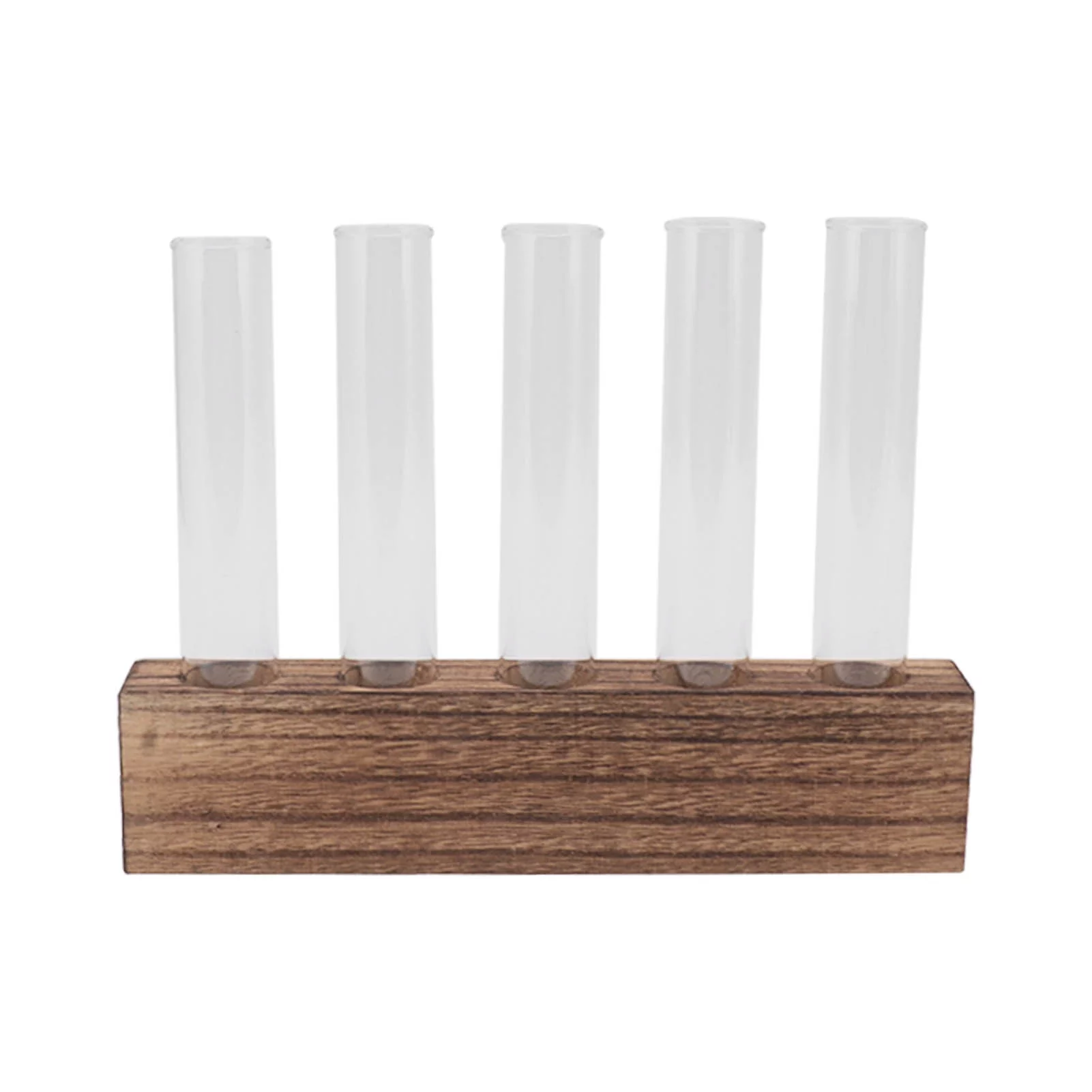 Glass Plant Propagation Station Glass Plant Propagation Station Plant Propagation Tubes Desktop Plant Terrarium With Wooden Stand Mini Test Tube Home Decor 5 Tubes