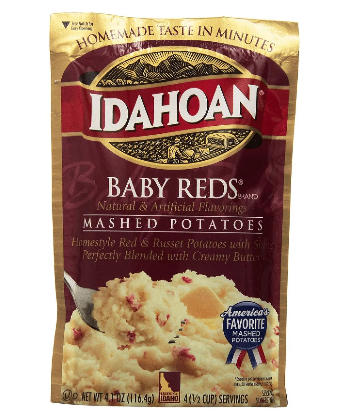 Idahoan Instant Mashed Potatoes, 4.09 Ounce (Pack of 10)