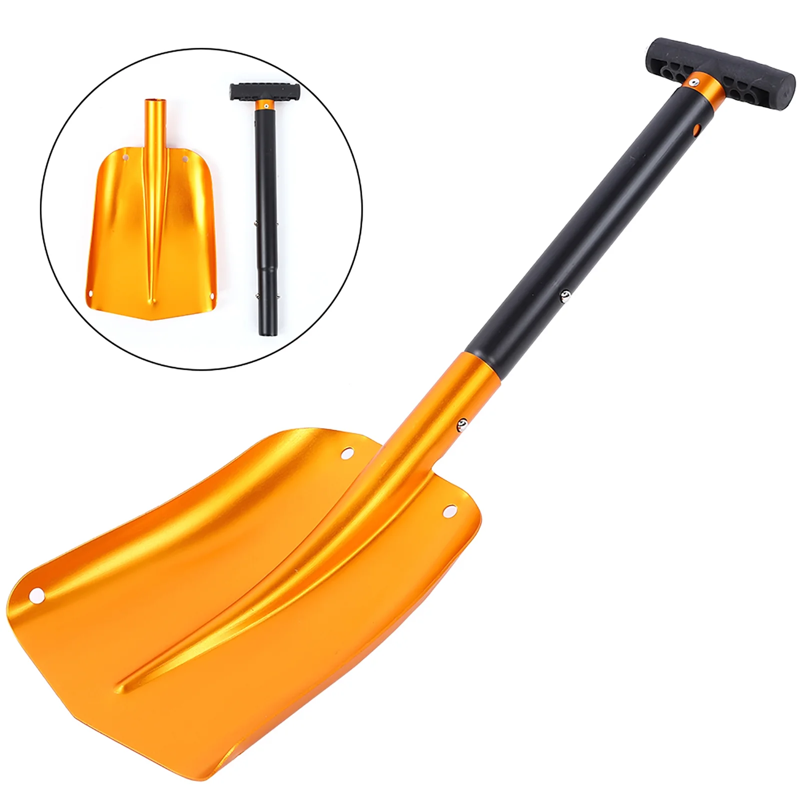 Goldmeet Aluminum Outdoor Multifunction Folding Snow Mud Shovel for Climbing Camping Tool