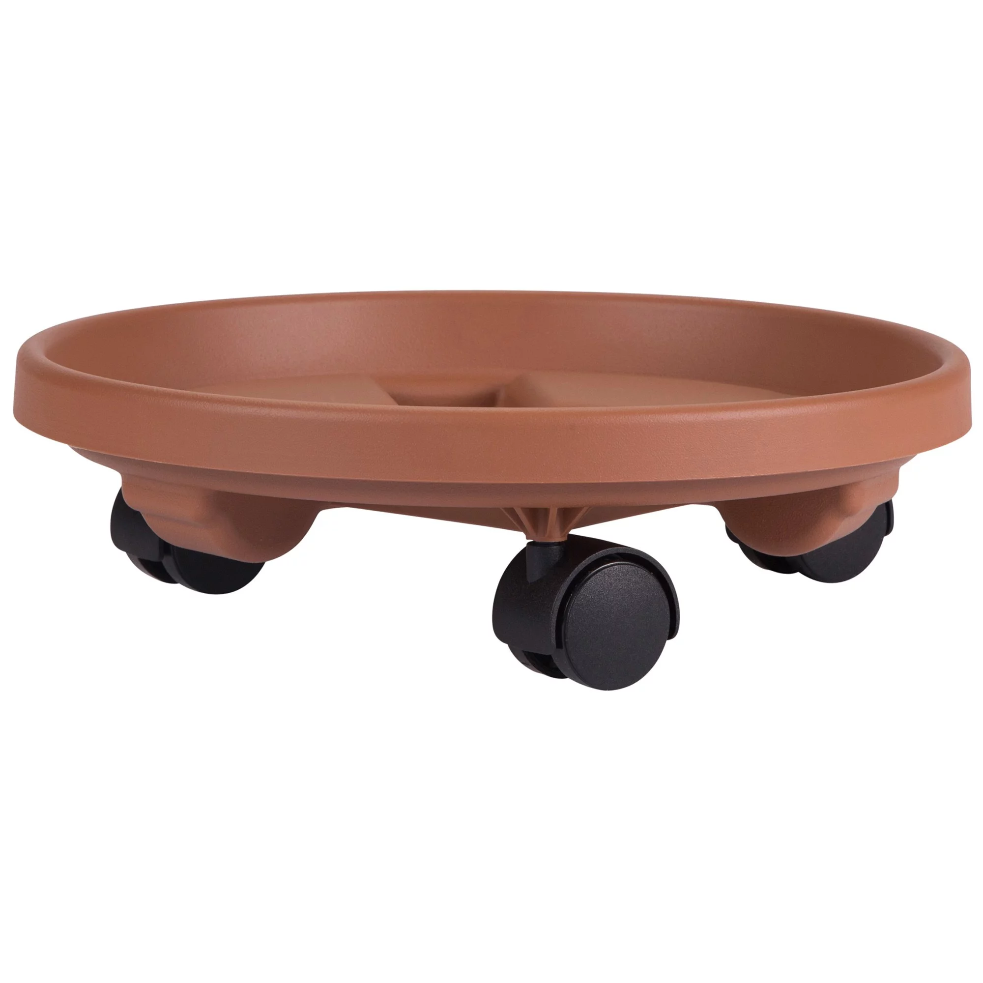 Bloem 12-in Round Planter Caddy With Wheels - Terra Cotta Color - 75 lb Capacity