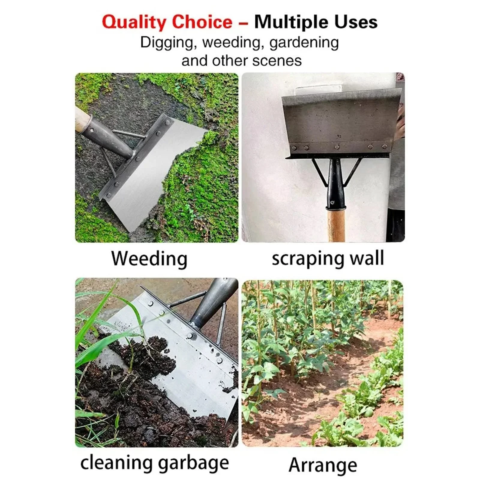 Garden Manganese Steel Shovel Household Agricultural Livestock Saw Steel Shovel Multi-Function Thickened Cleaning 210mm