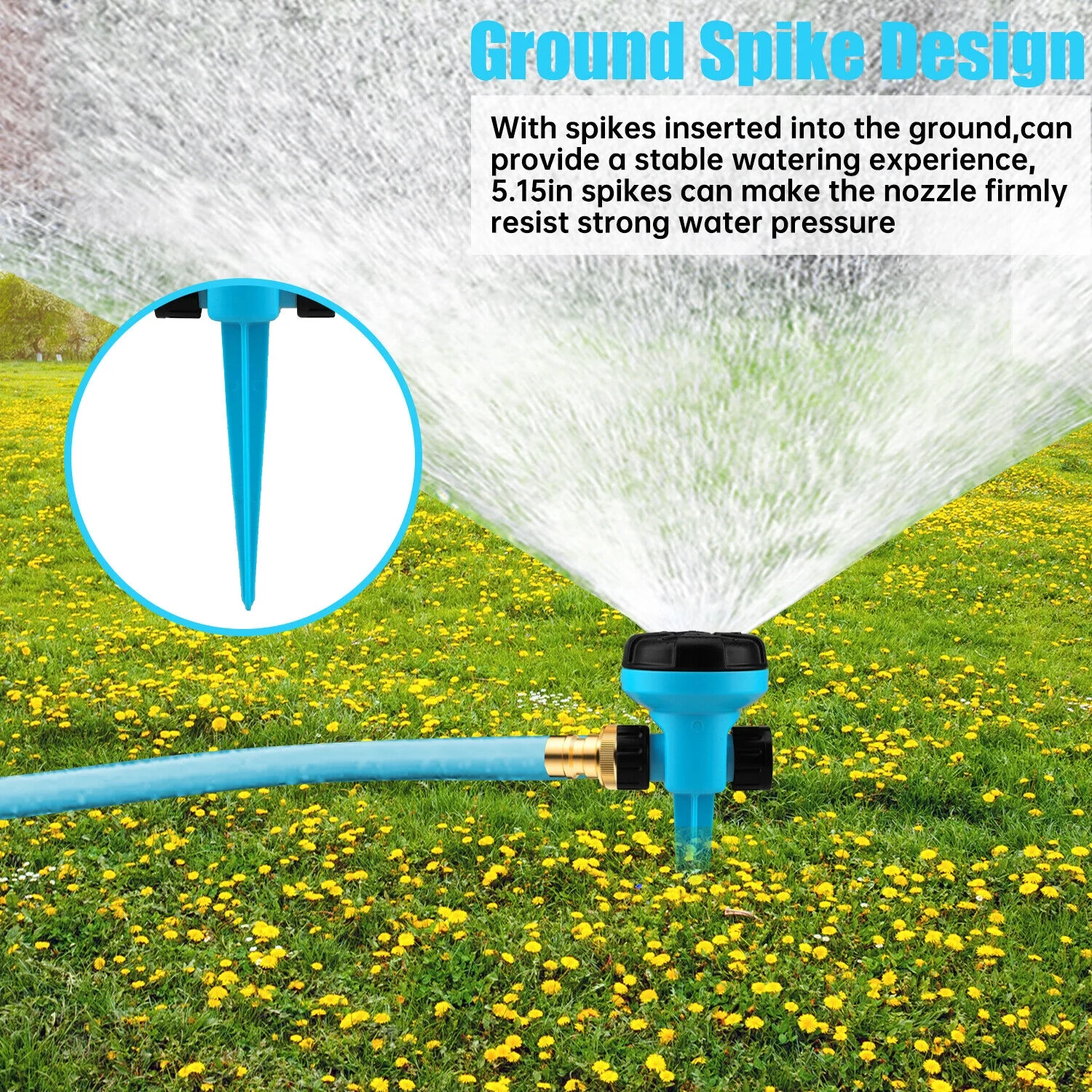 Garden Lawn Sprinkler 3Auto Spray Grass Watering Irrigation System Patio Yard