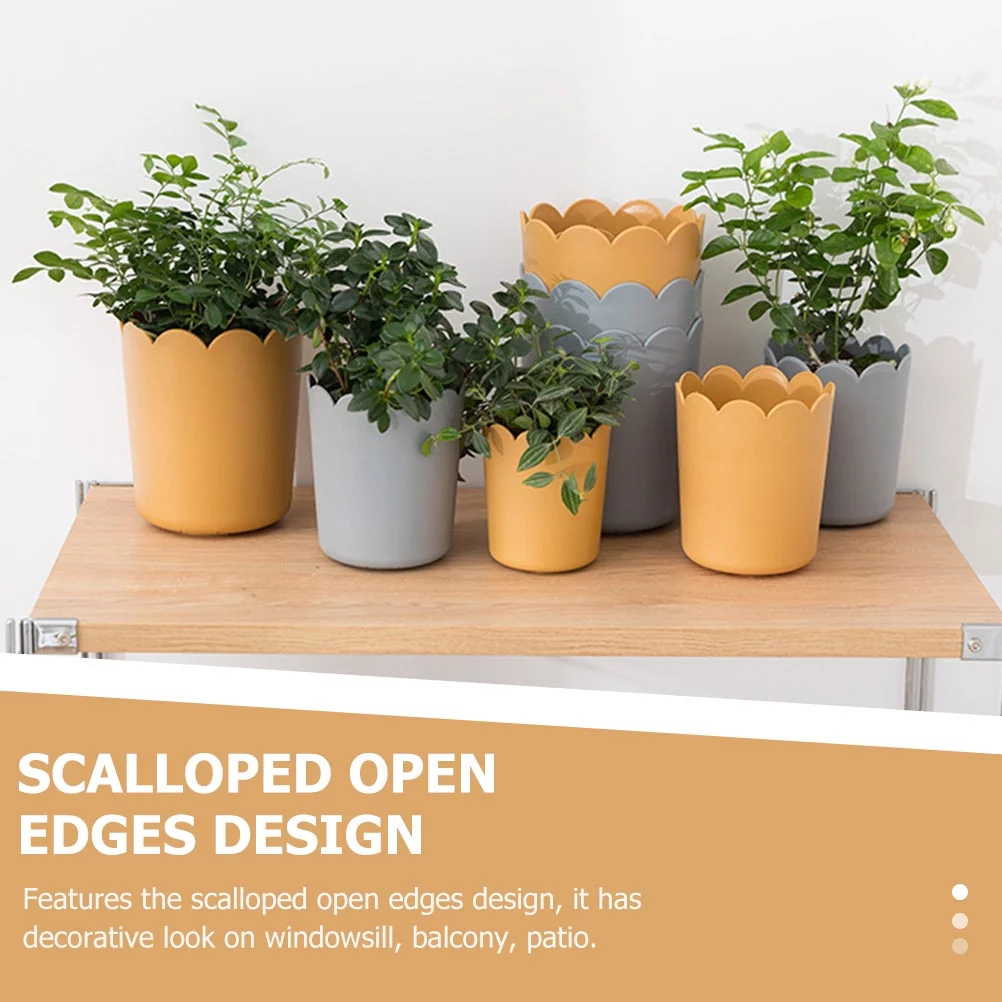 Flowerpot 10 Sets Rose Planter Pots for Plants Indoor Planting Containers Artificial Plastic Office