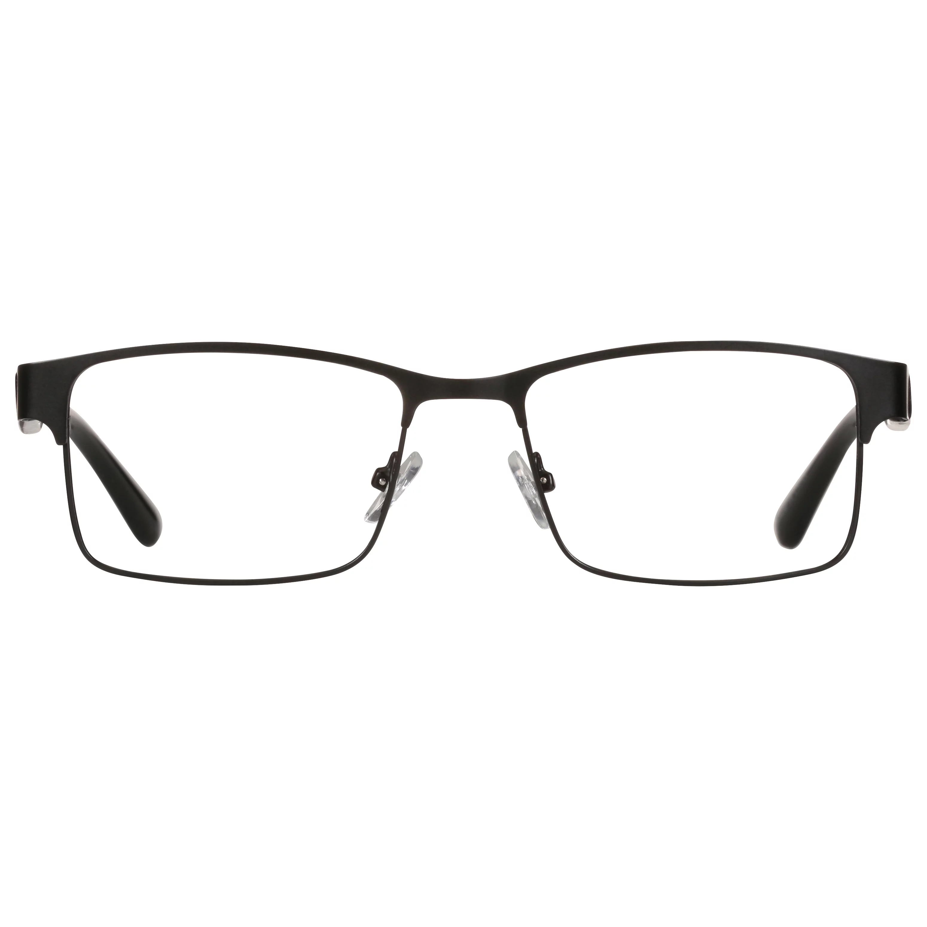M+ Readers Mens Spring Hinge Flat Metal Reading Glasses Mblk 1.25 Ash in Classic Matte Black