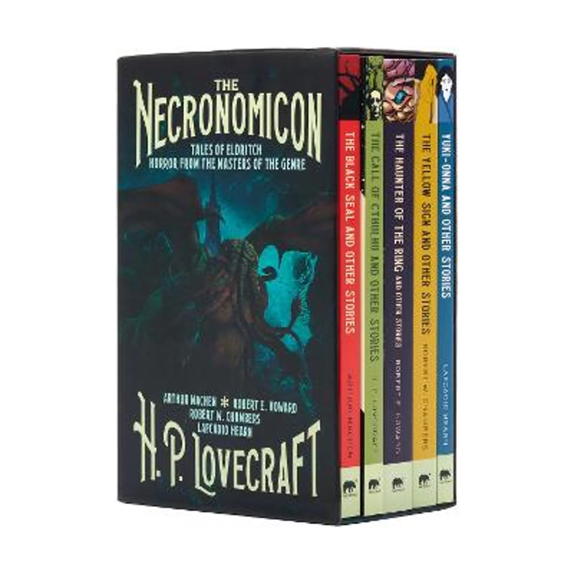 Pre-Owned The Necronomicon: 5-Book paperback boxed set (Paperback 9781839409288) by H. P. Lovecraft, Robert Ervin Howard, Arthur Machen