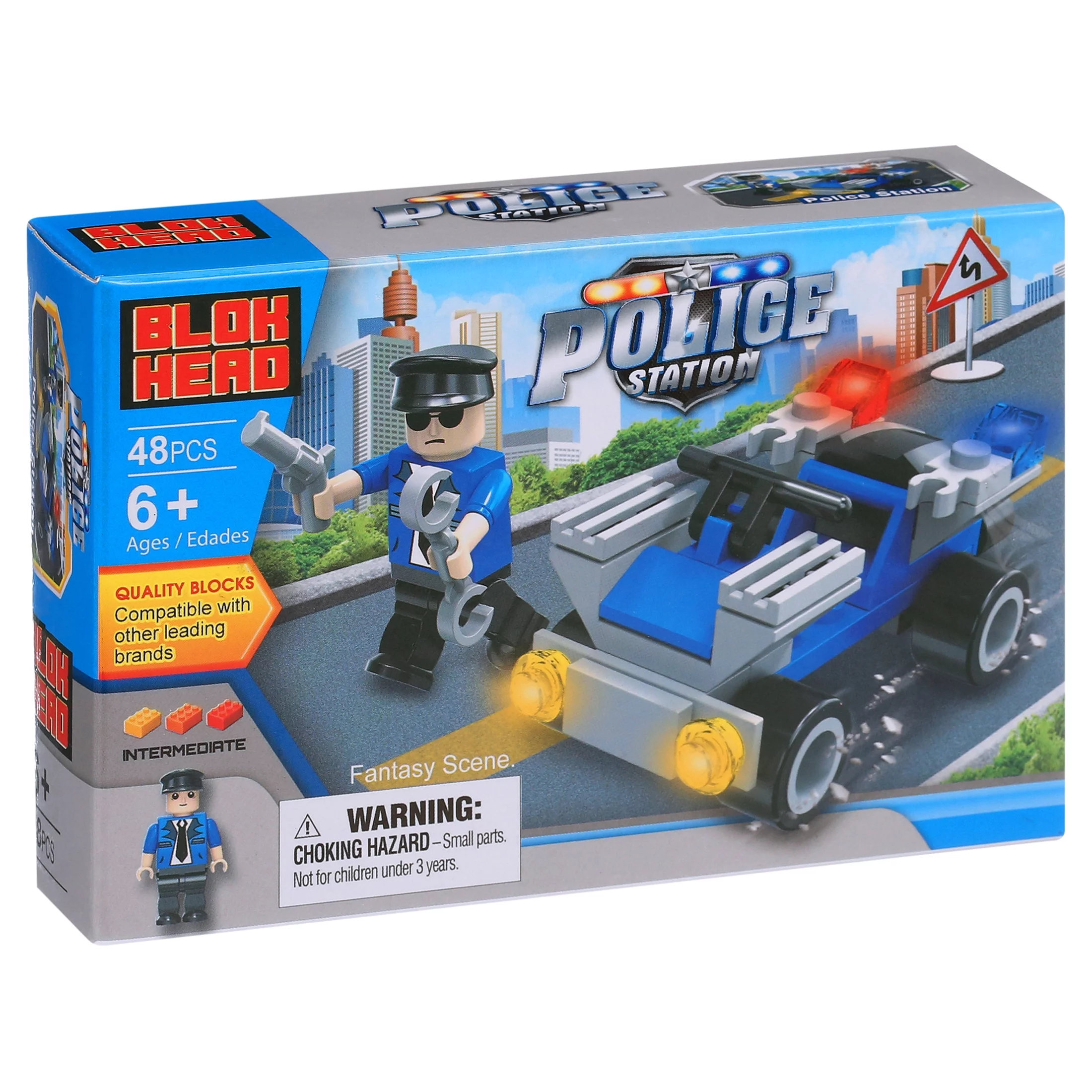 DDI 2359084 Police Station Building Block Playset - 48 Piece - Case Pack of 24