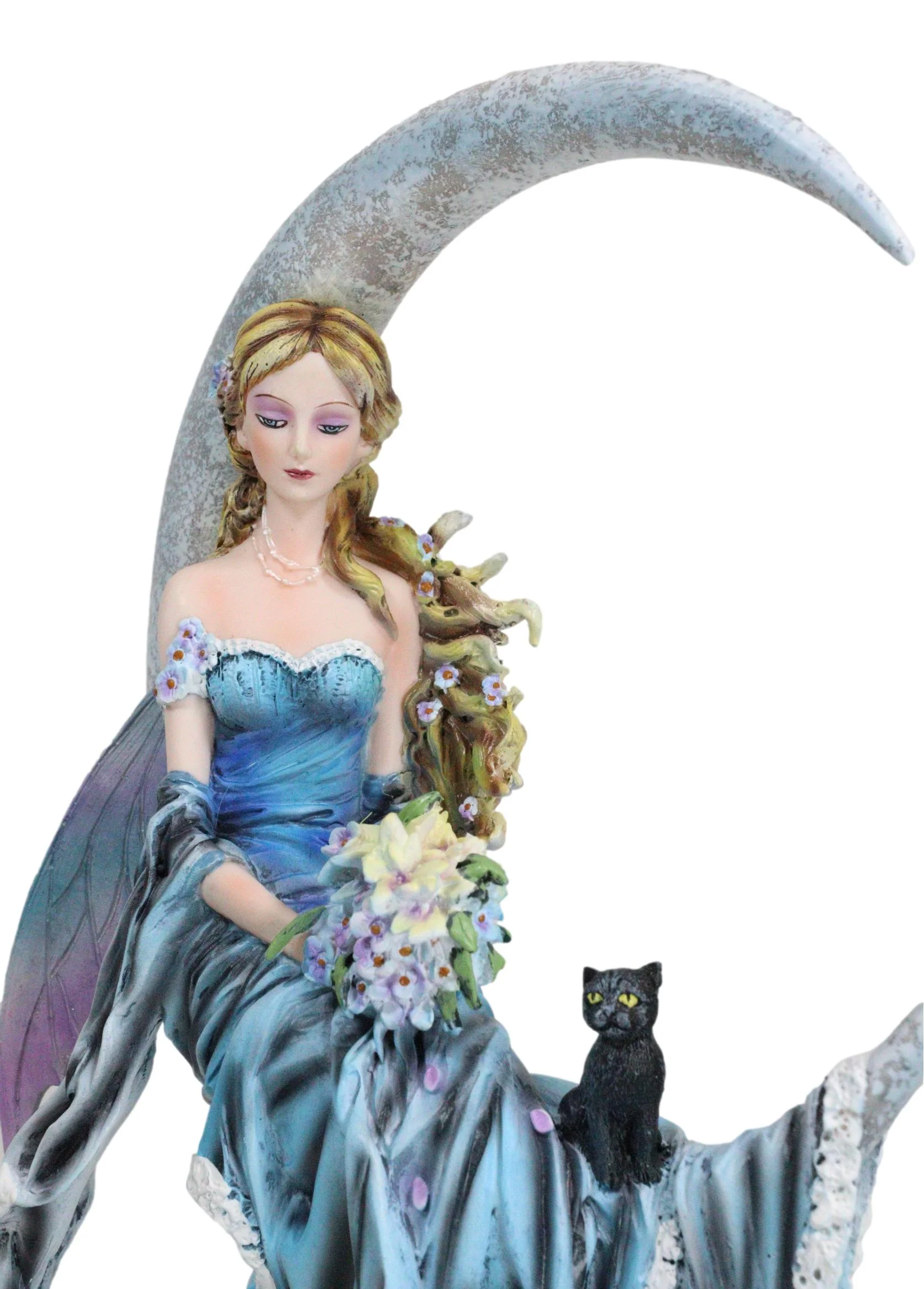 Ebros Large Celestial Moon Water Elemental Fairy Statue 11