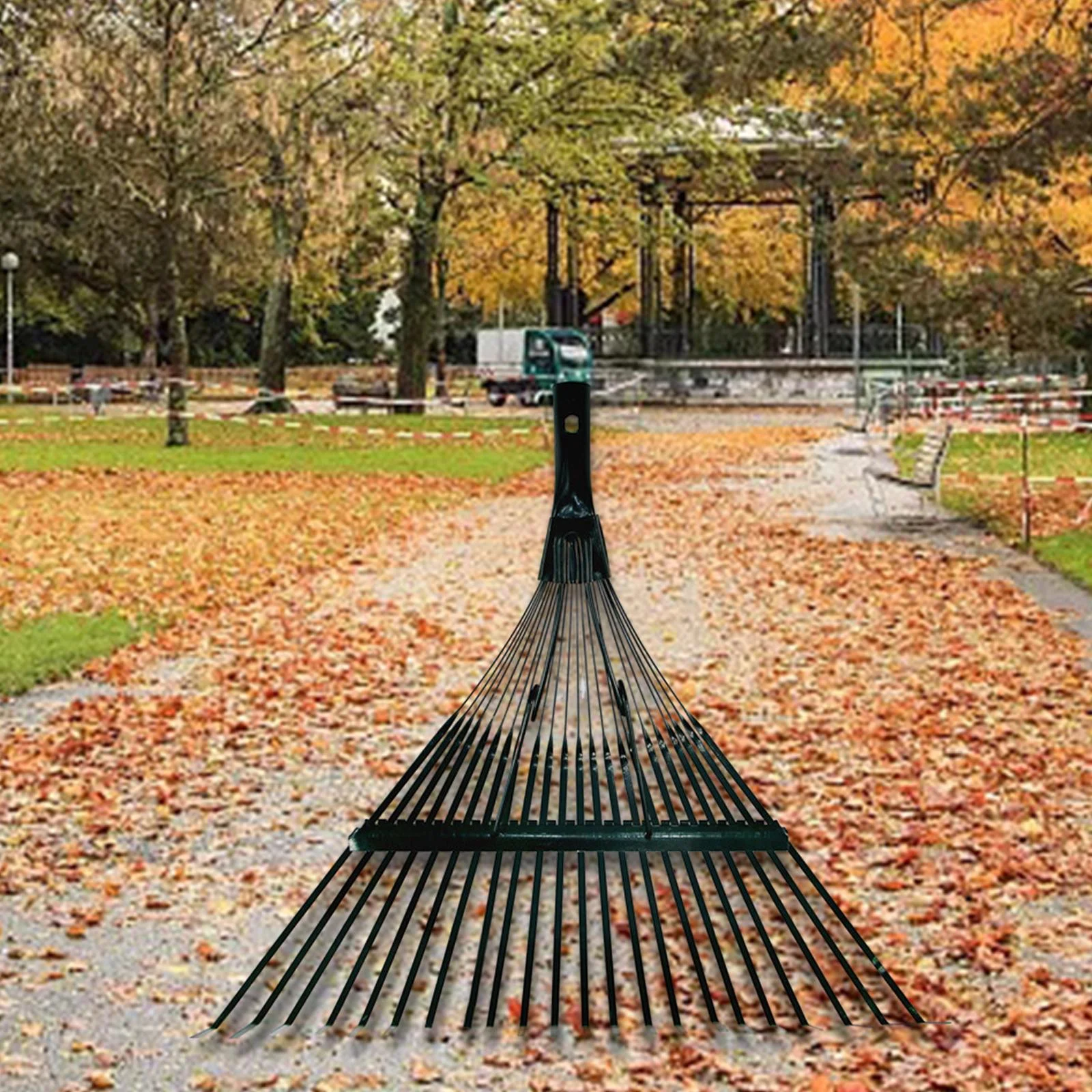 Miulika Garden Leaf Rake Garden Rake Easy to Carry Premium Durable Lawn Rake Head Metal Rake for Gardening Grass Clippings Yard Lawns