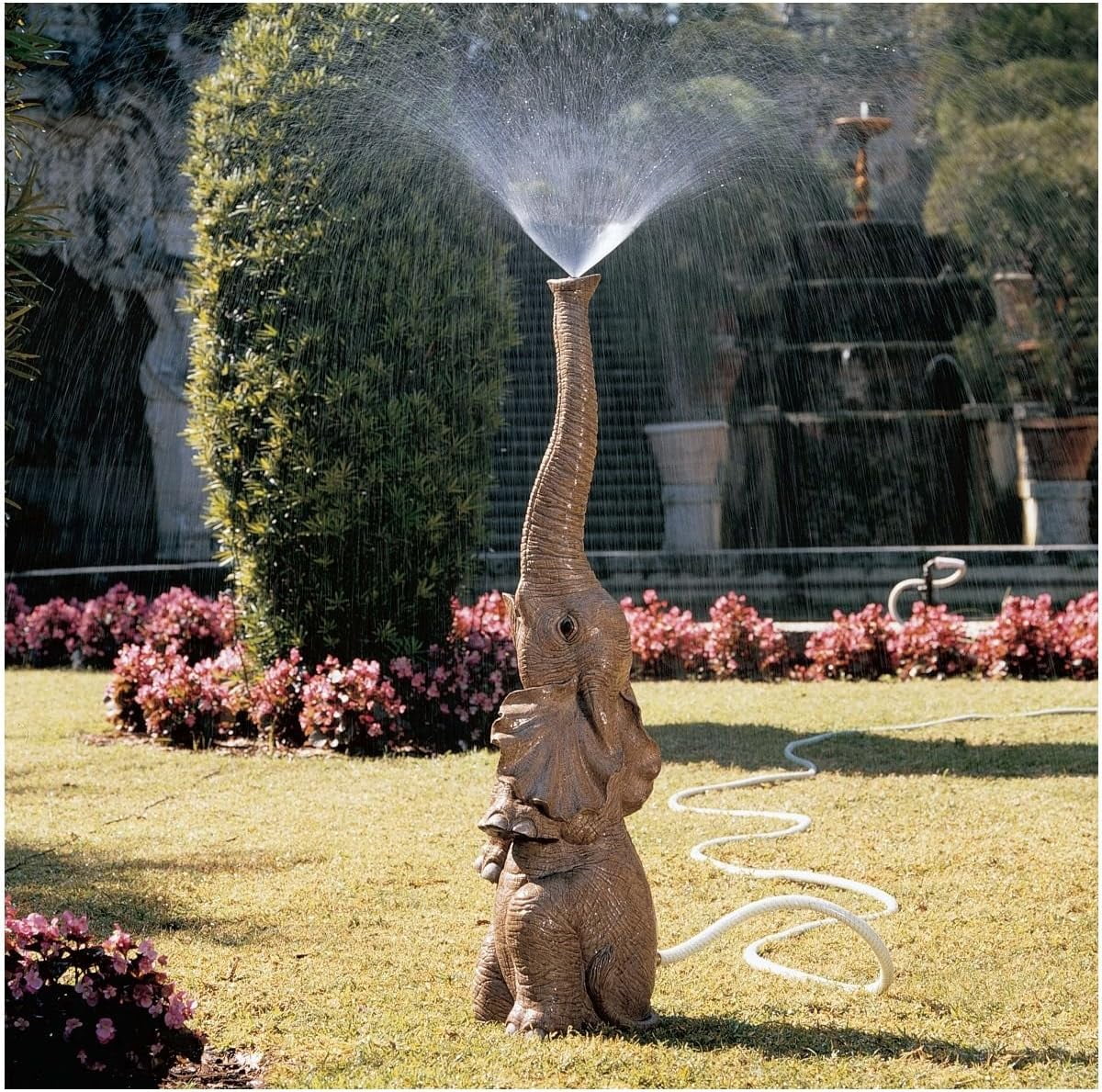 NG28198 Tiny The Elephant Lawn Sculpture Garden Sprinkler, Multicolored