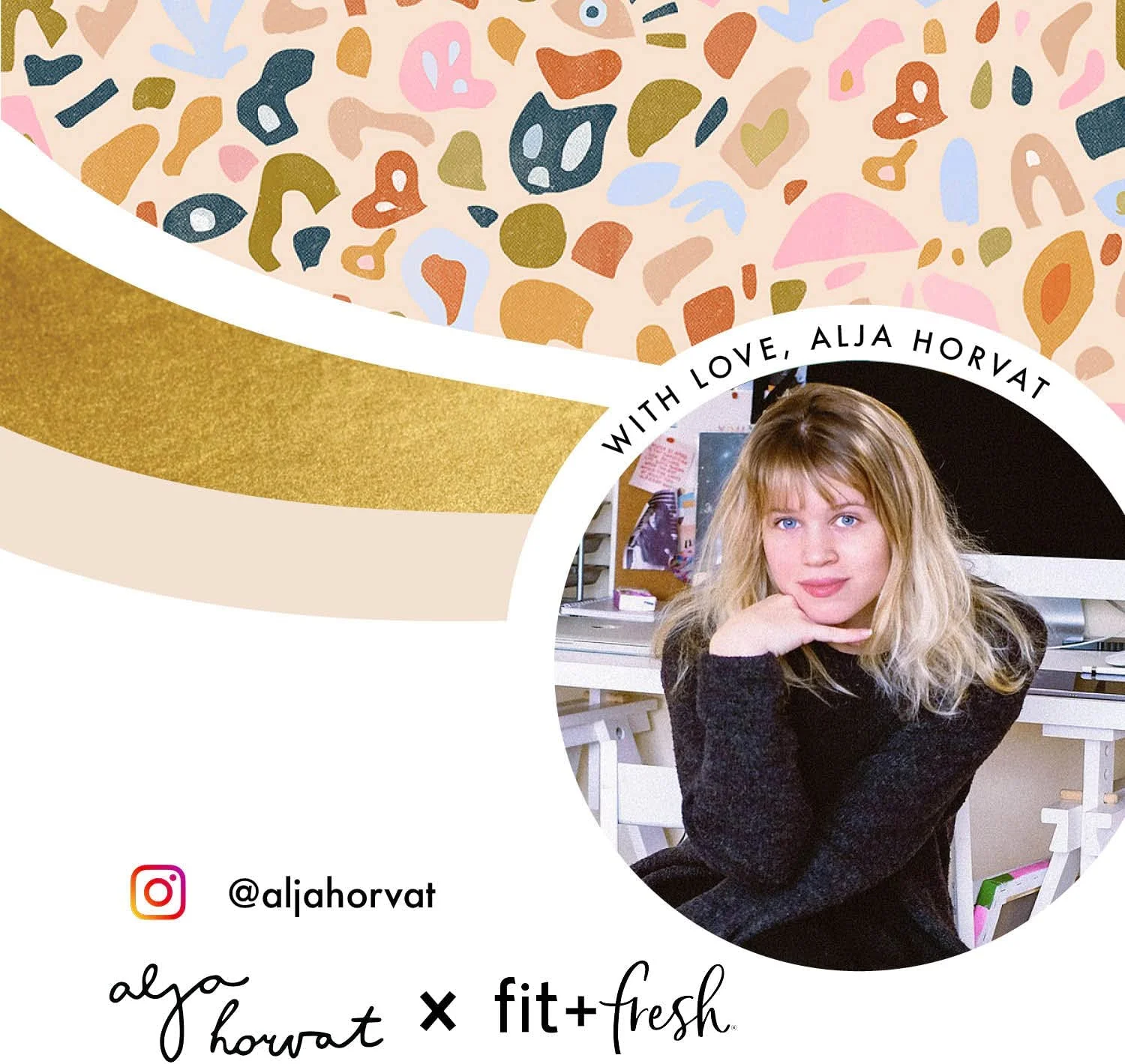 Fit & Fresh 2950ALJSC3034 Artist Collection Deluxe Lunch Kit, Green