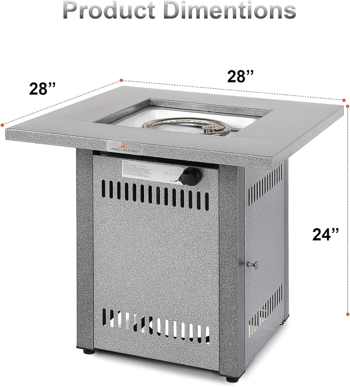 LEGACY HEATING Fire Pit Table - 58.5 - Create Warm Ambience