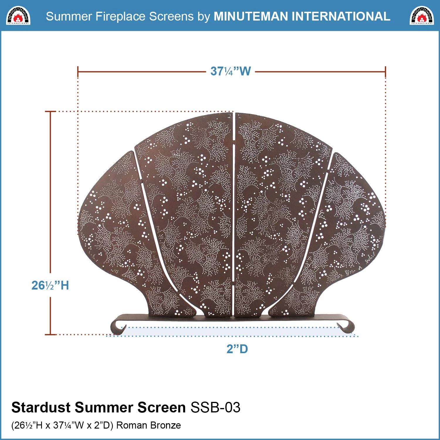 Achla Designs Stardust Summer Fireplace Screen
