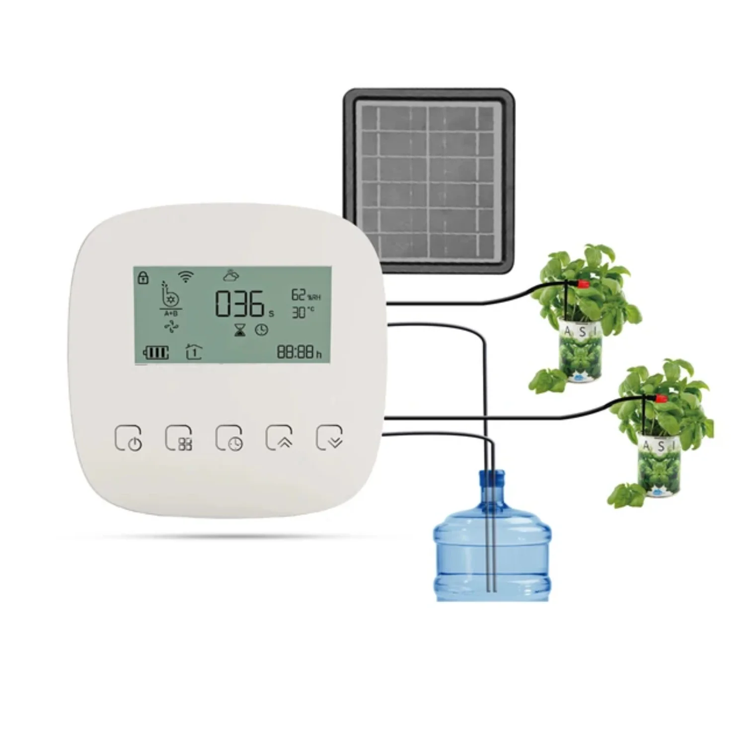 WiFi-Controlled Intelligent Automatic Solar Drip Irrigation System with Voice Activation and Manual Override Timer for Smart Plant Watering  Efficient and Environmentally-Friendly