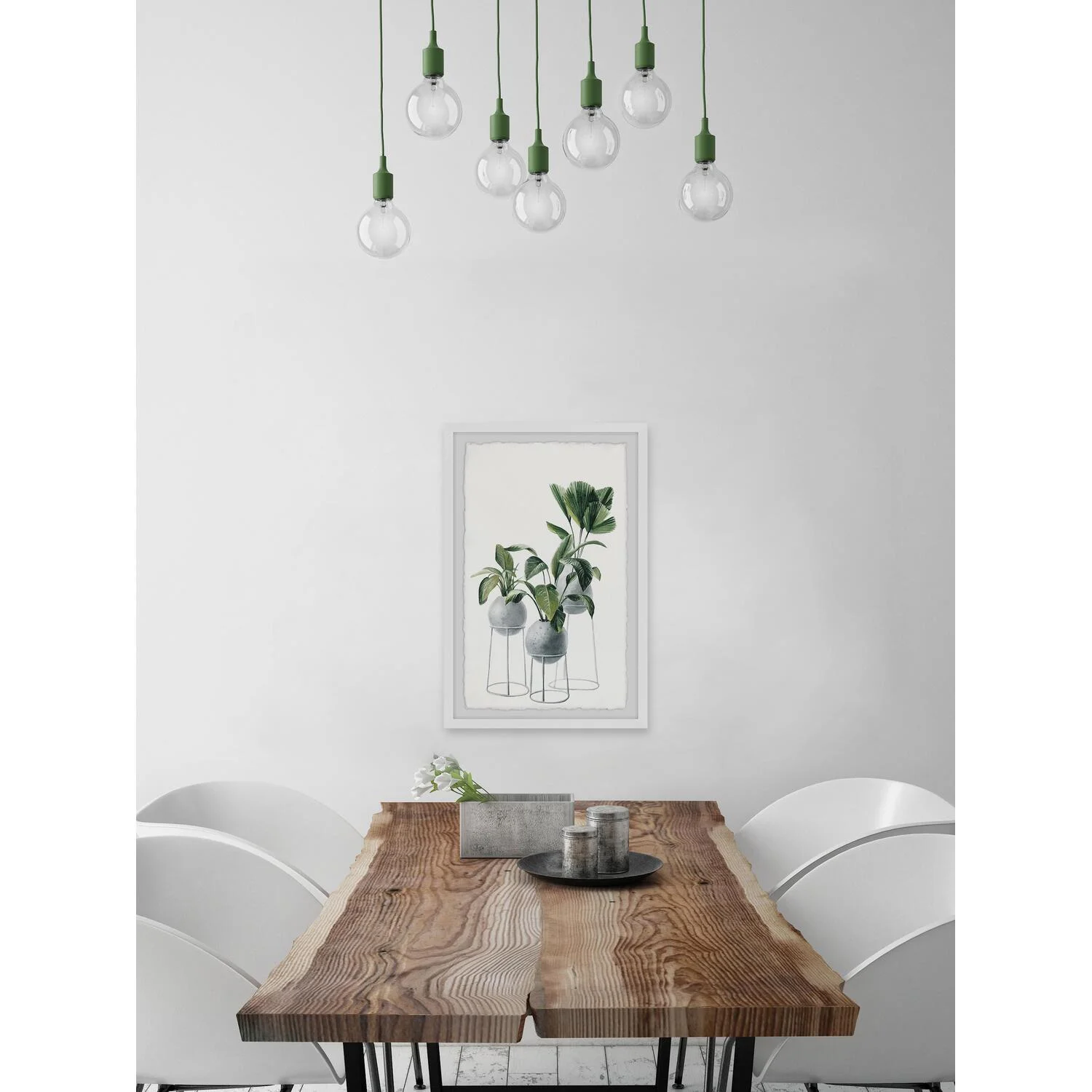 HomeStock Antique Appeal Ceramic Plant Pots Framed Painting Print