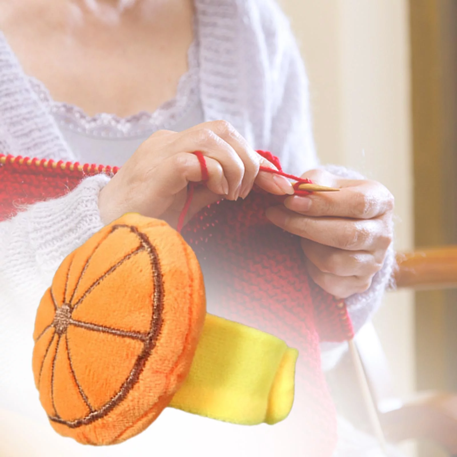 Sewing Cushion, Wearable Pincushion, Wrist Pin Pillow Holder Band, Wrist Lemon