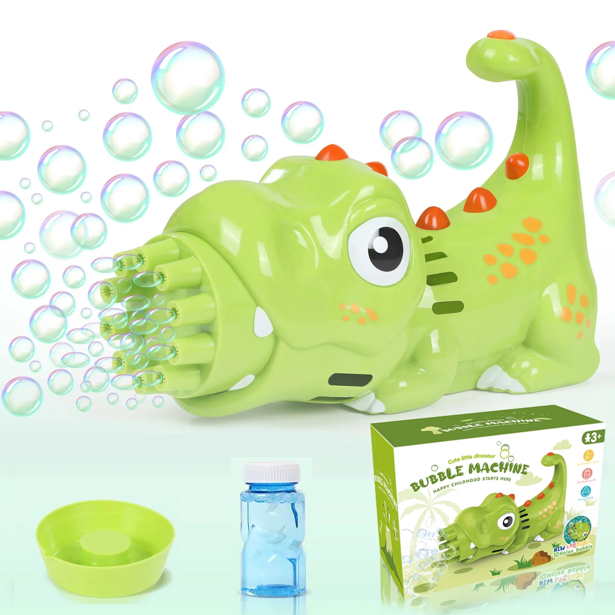 JUGAAD LIFE Bubble Machine Dinosaur Bubbles Gun 1 Bubble Solutions Bubbles Machine for Kids Toddles Summer Toy Gift for Kids Bubble Blower