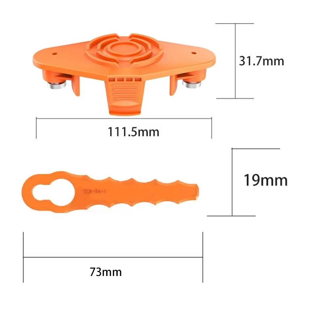 Cumbed Trimmer Blades Cutter Head Lawn Mower Replacement For WORX Series Mower