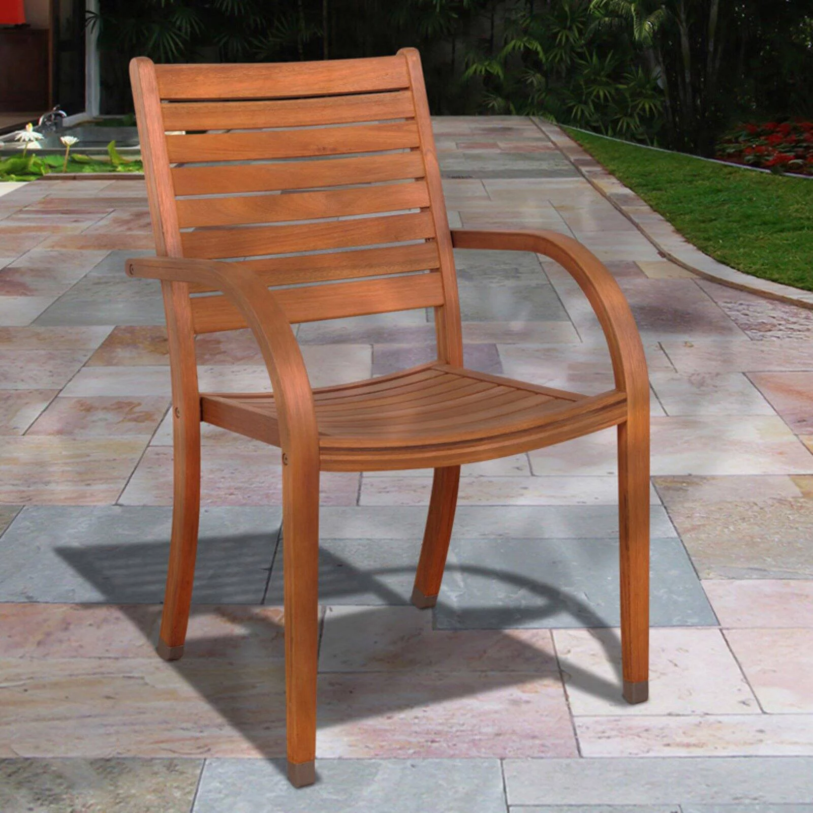 Amazonia Kentucky Eucalyptus Stacking Armchair - Set of 4