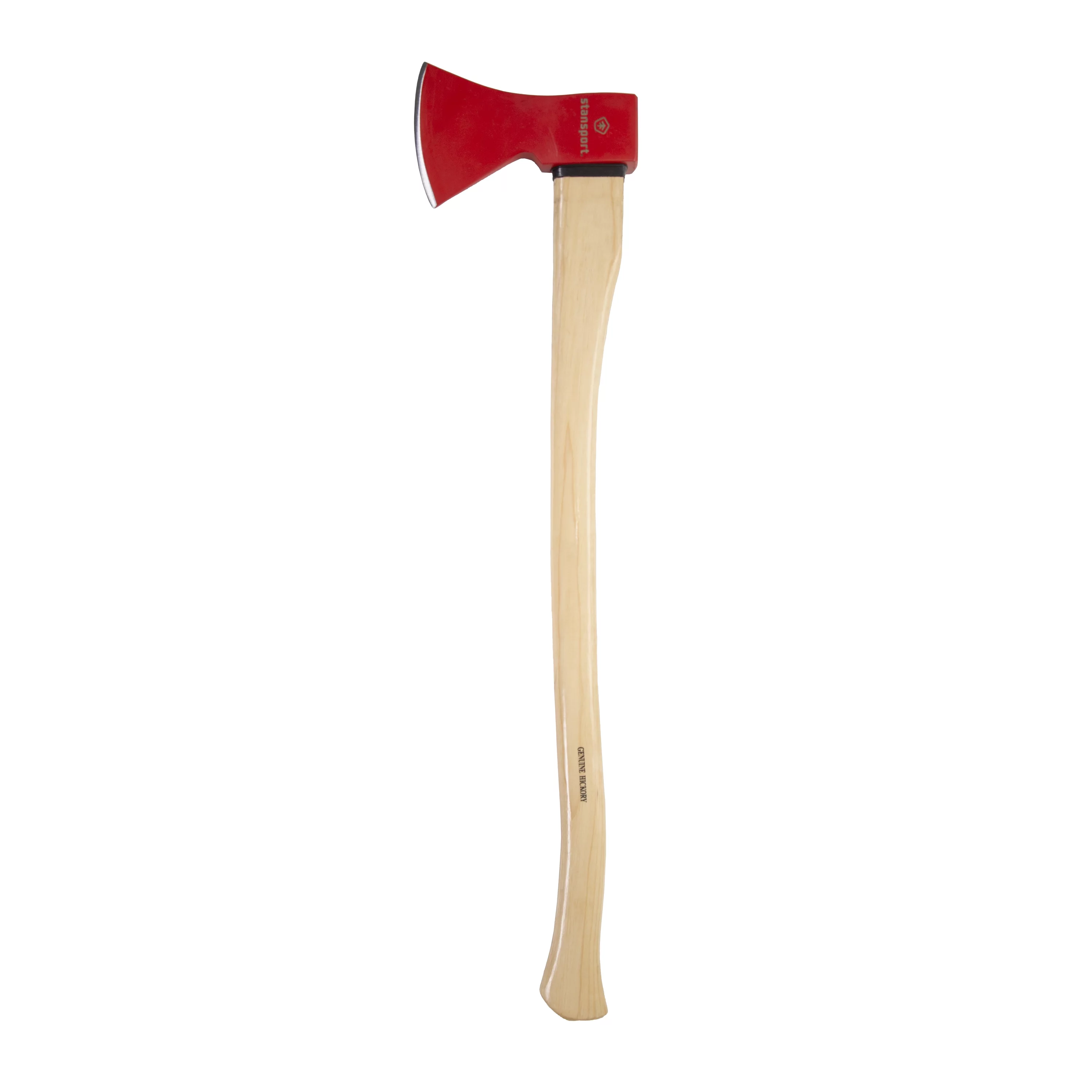 Stansport Camp Axe with Carbon Steel Head - Long Handle - Red