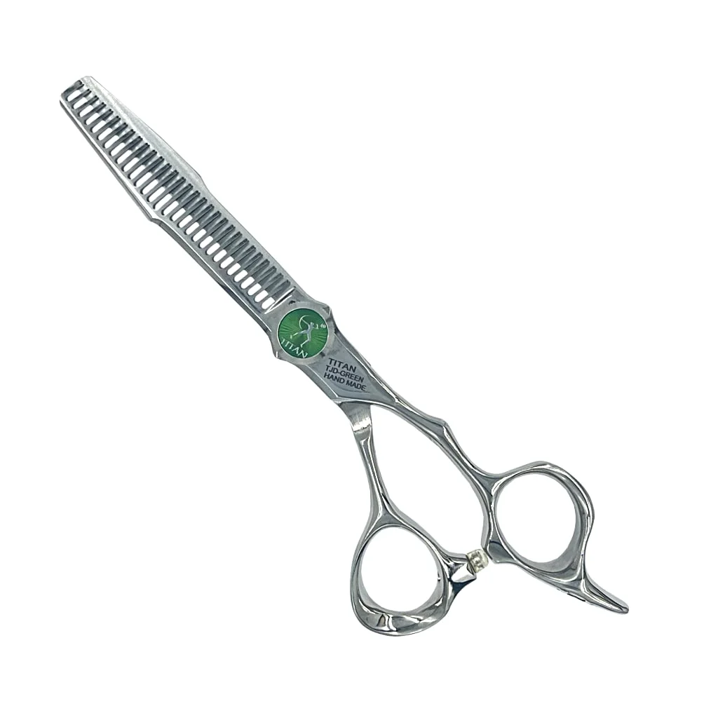 Hand Made Japan TJD- Green Hair Thinning Shears 6