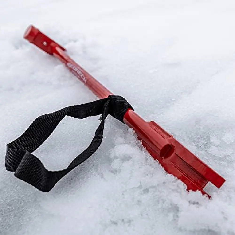 CH9 19-Inch Multi-Faceted, Dual-Action Chipper Head Design Hammer-Style Ice Chisel Red