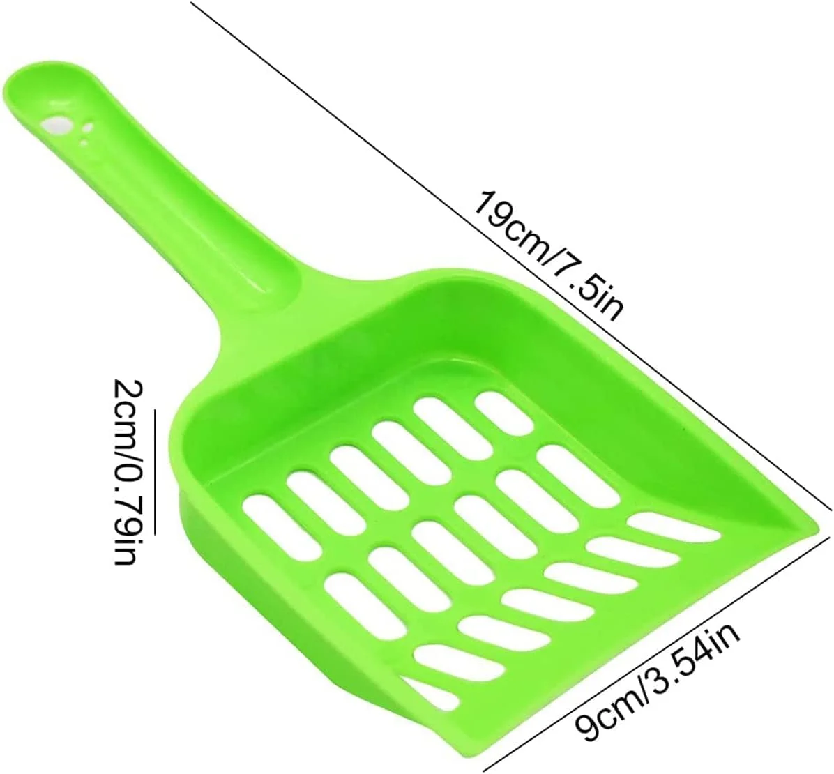 YHRY Cat Litter Spoon, Plastic Cat Litter Pet Shovel, Durable Gripping Sieve Pet Poop Scoop, with Long and Strong Plastic Handle Cleaning Tool, with Feeder Scoop Set, Easy to Clean, 3 Pieces (Random C