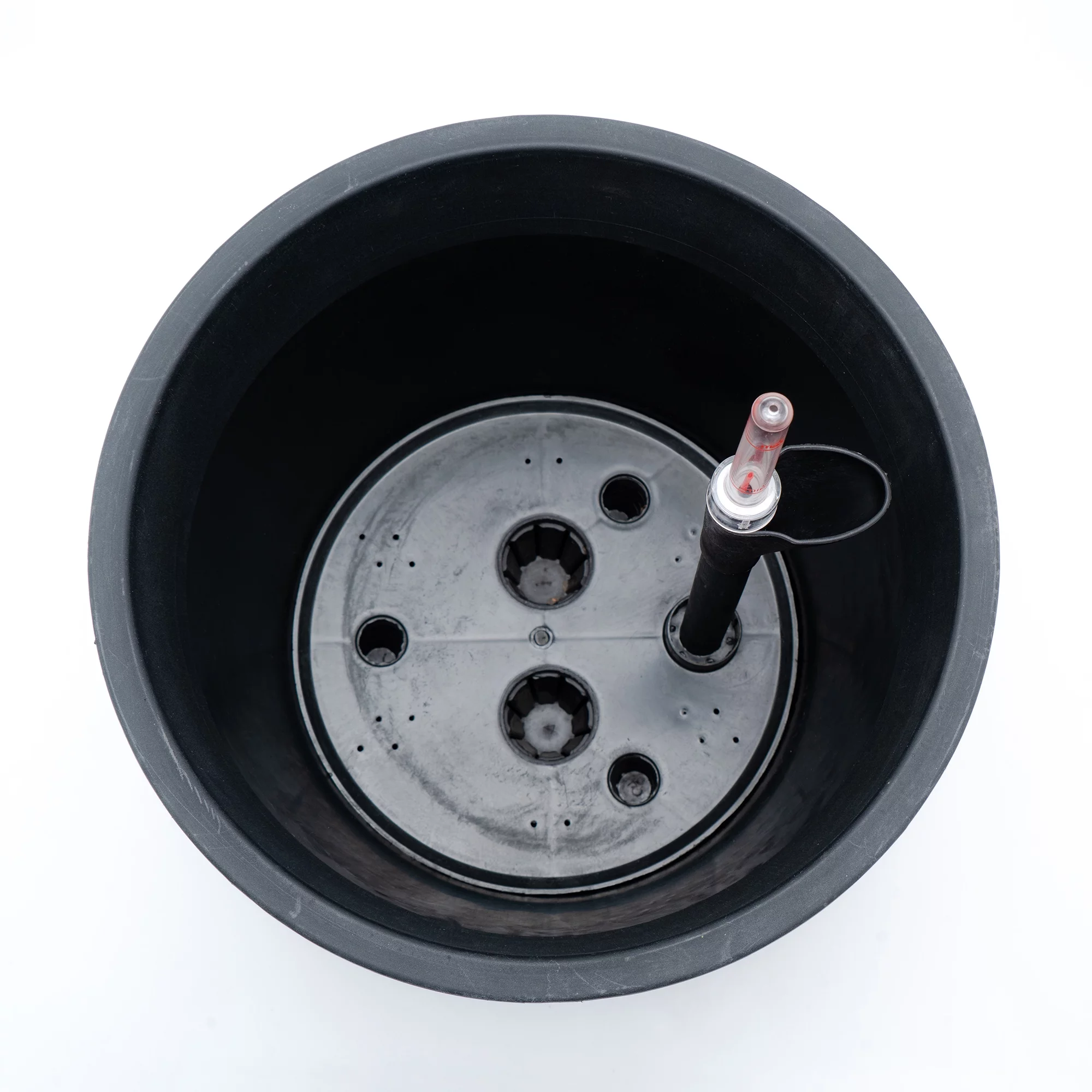 Homiyad 13 In.Gray Wicker Self-Watering Planter