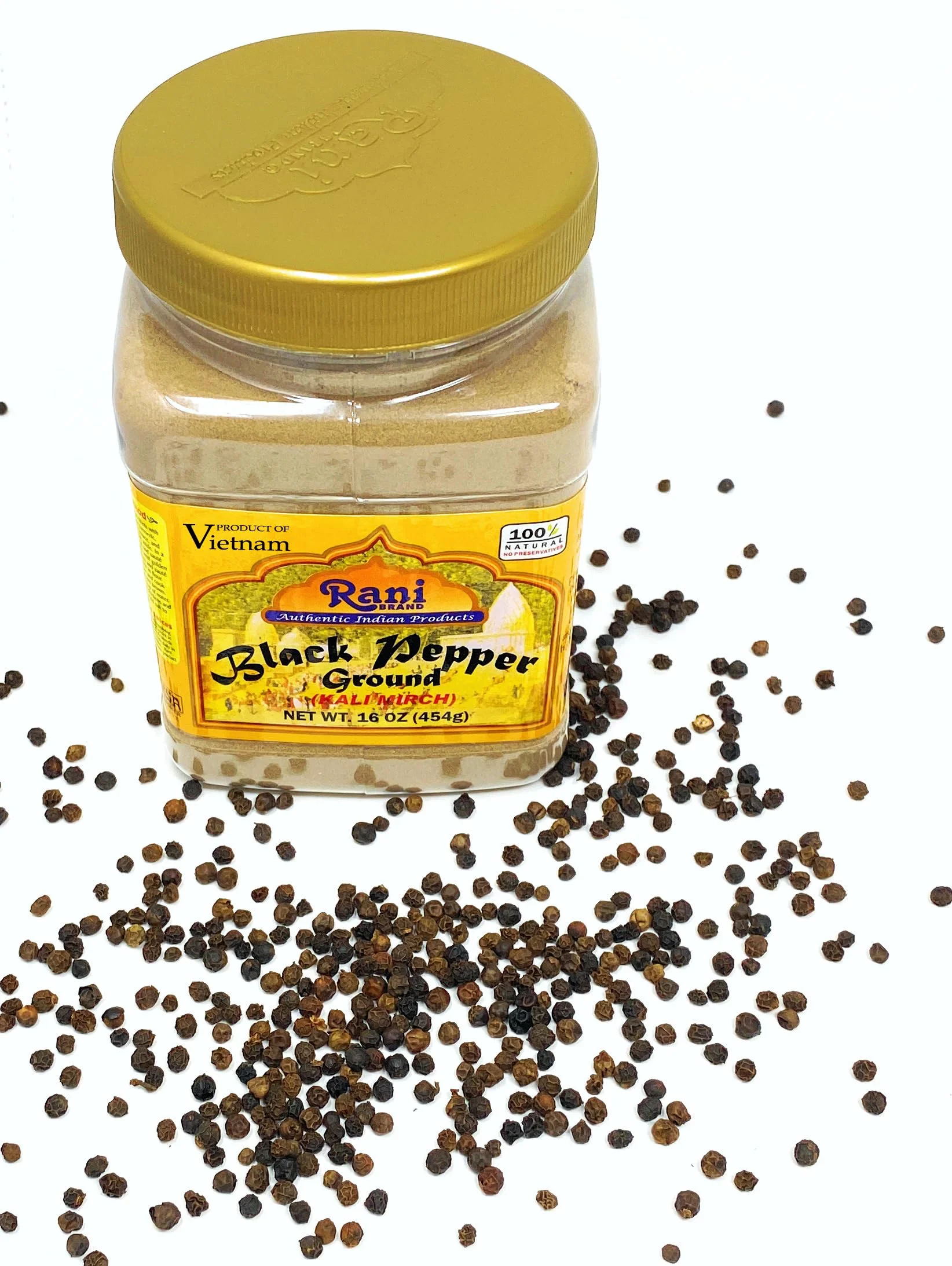 Rani Black Pepper Fine Powder 80 Mesh, 16oz (1lb) 454g PET Jar ~ All Natural | Vegan | Gluten Friendly | NON-GMO