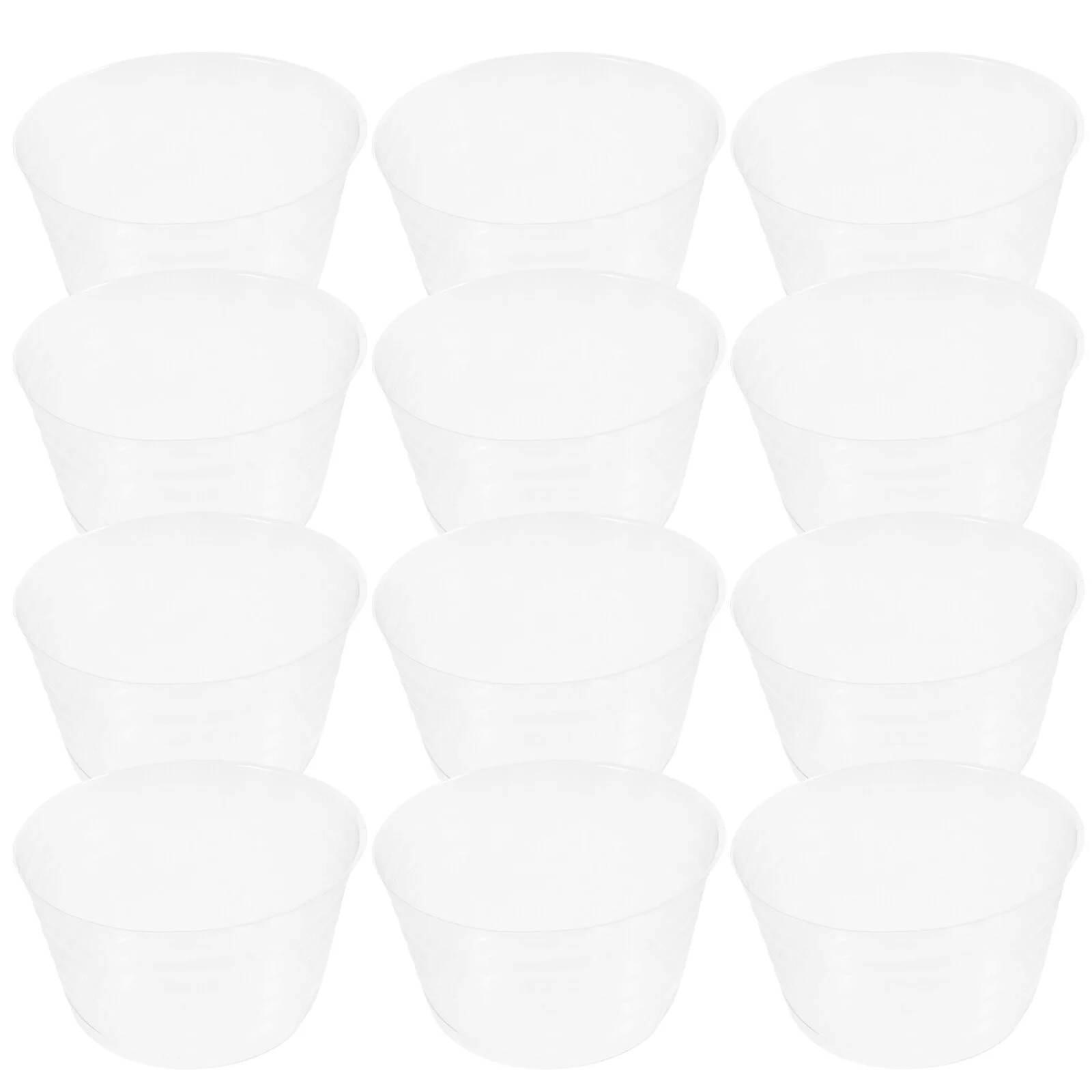 Guichaokj 12pcs Plastic Plant Pot Saucer Drip Tray Plastic Flower Pot Tray Clear Plant Saucers