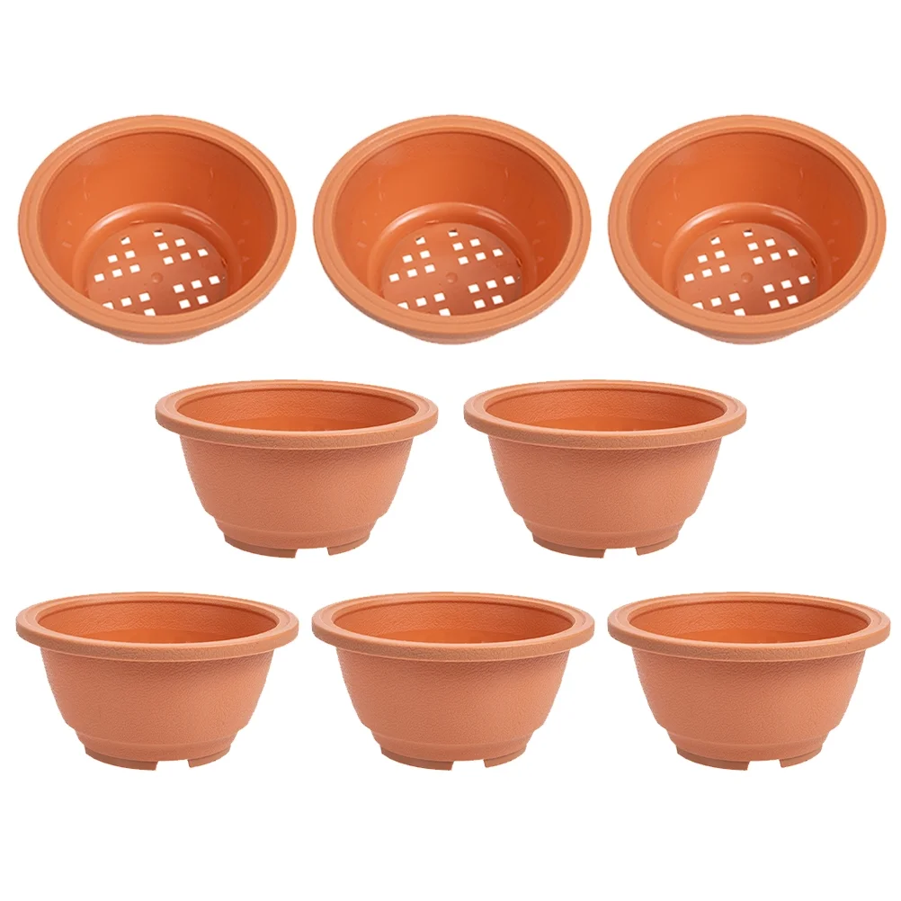 Gongxipen 8pcs Gardening Flower Pot Flower Planter Garden Plant Pot Plastic Plant Pots
