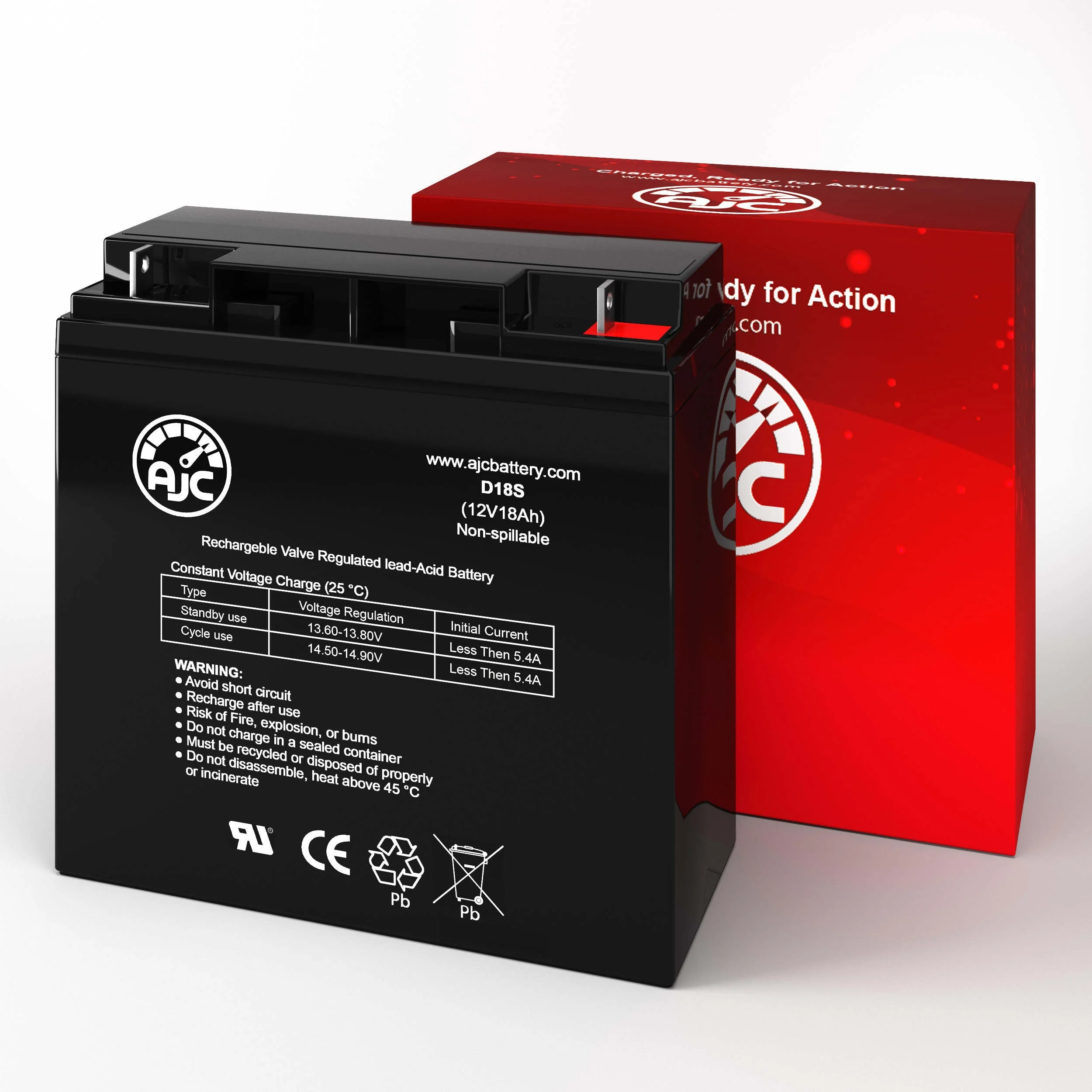 Hitachi HP15-12 12V 18Ah UPS Battery - This Is an AJC Brand Replacement