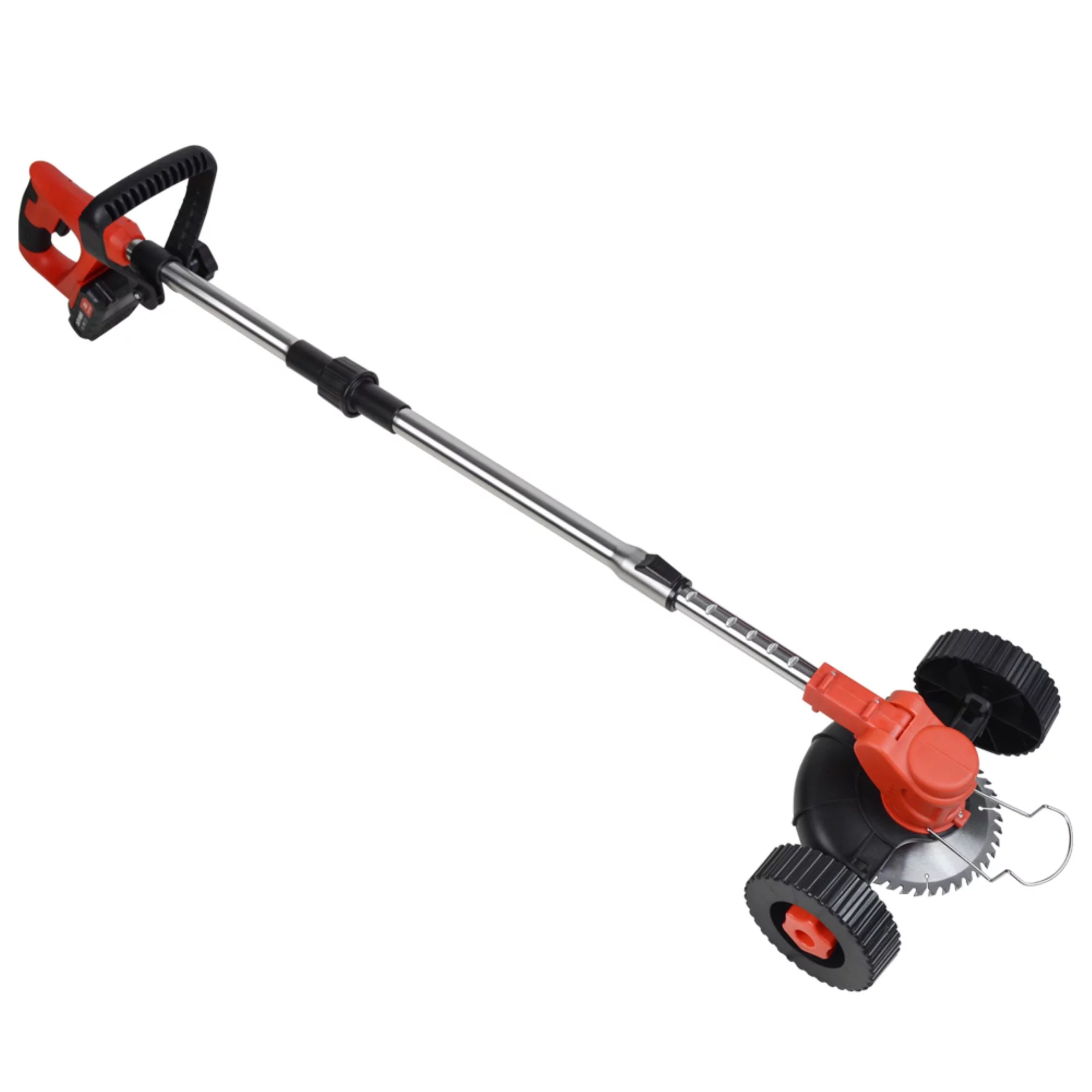 Effortlessly Maintain Your Lawn with our Portable Red 24V Electric Grass Trimmer and Edger for Weed Cutting, Brush Clearing, and Lawn Maintenance