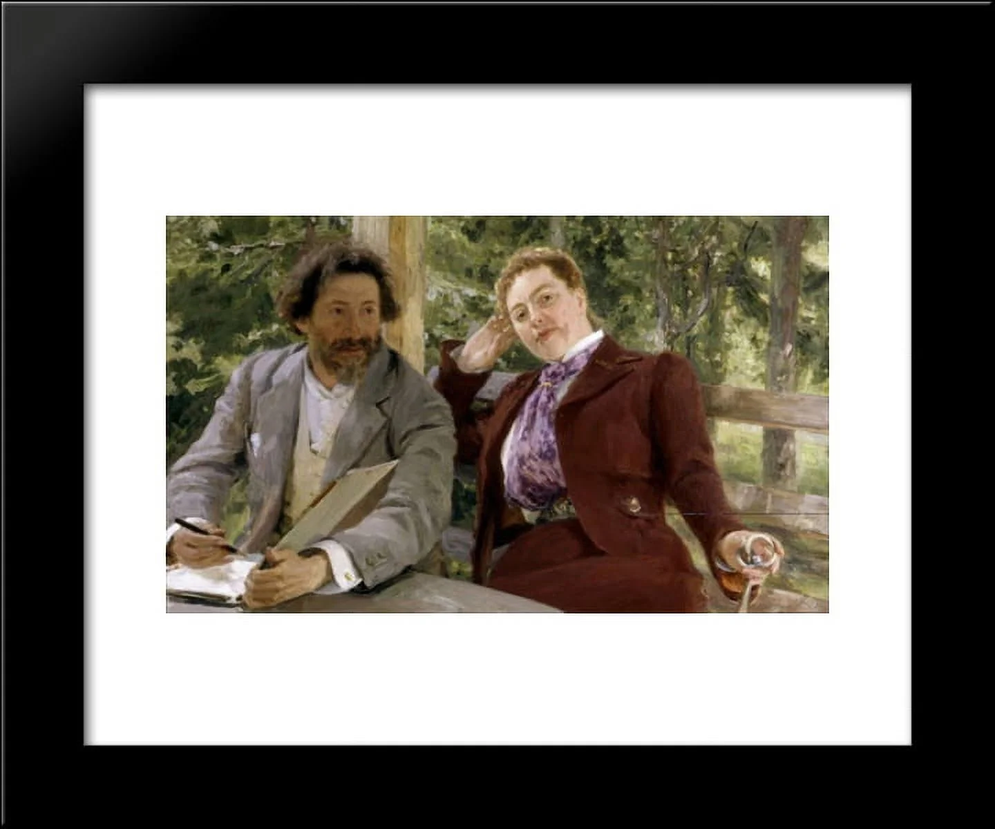 Double Portrait of Natalia Nordmann and Ilya-Repin 20x24 Framed Art Print by ...