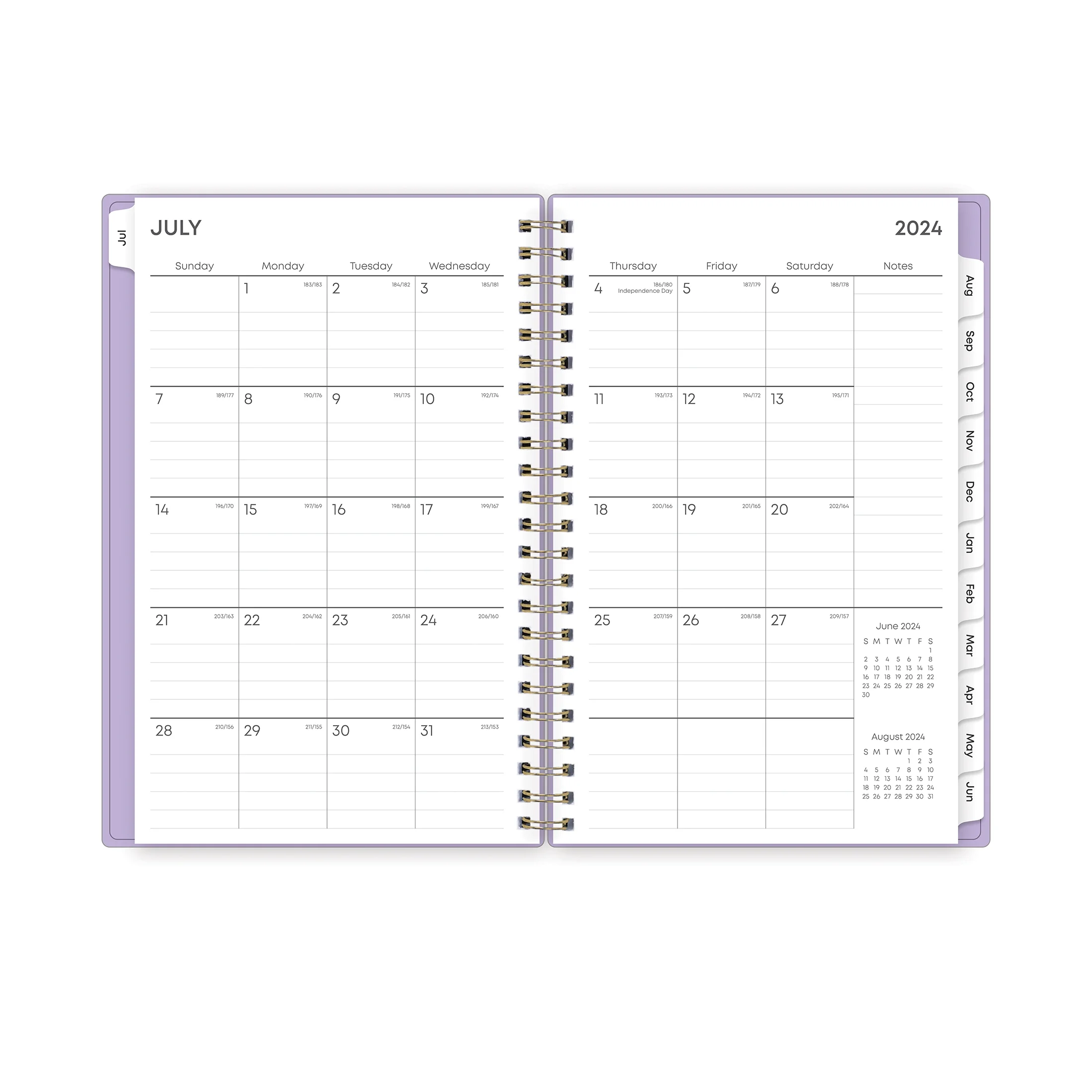 2024-25 Weekly Monthly Planner, 5x8, by Blue Sky, Wisteria