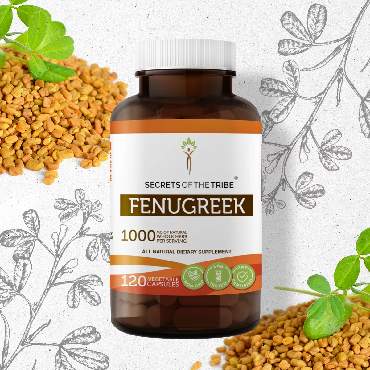 Secrets of the Tribe Fenugreek 120 Capsules, May Possess Antidiabetic Properties 500 mg
