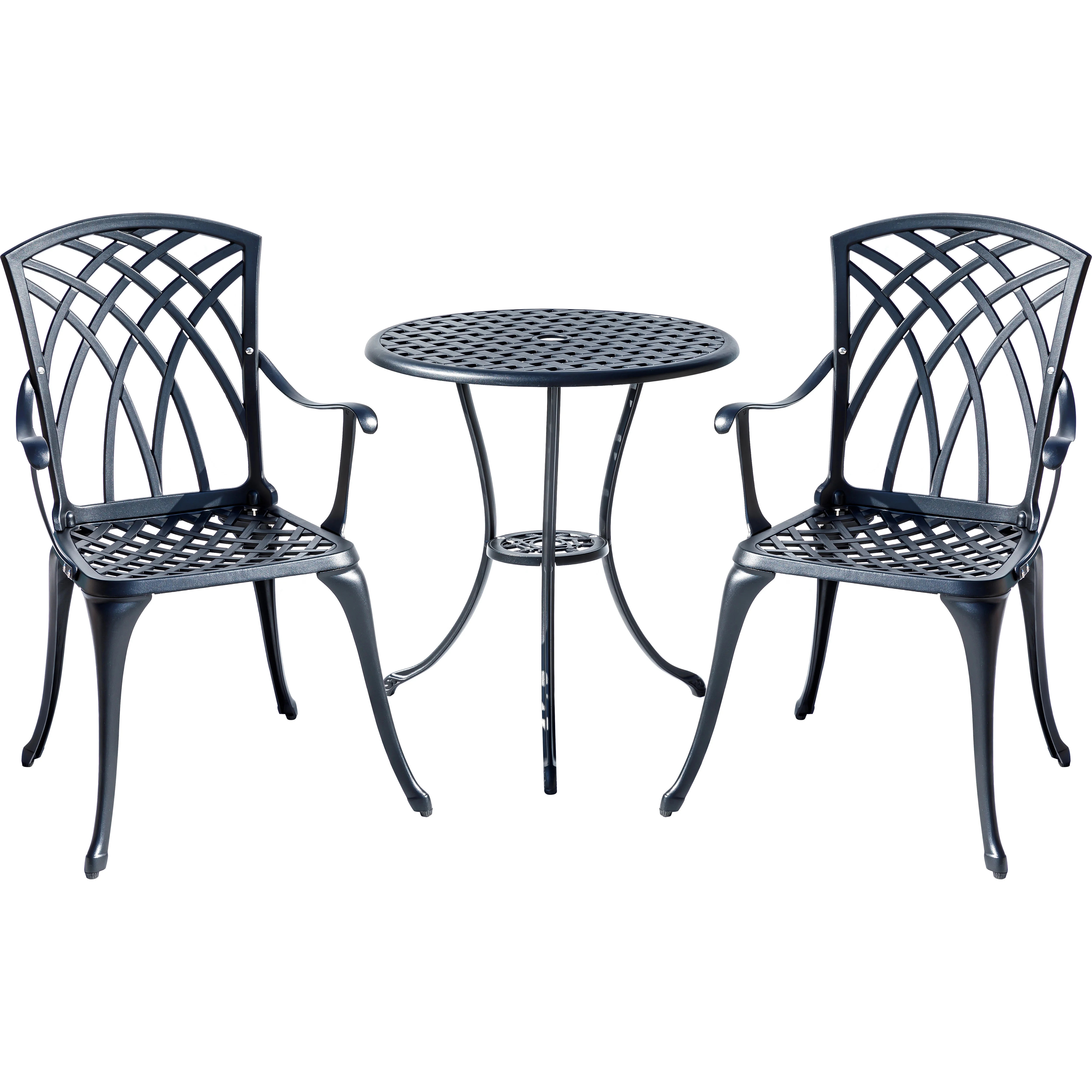 A Touch of Class- Black Cast Aluminium Bistro Set for Your Space