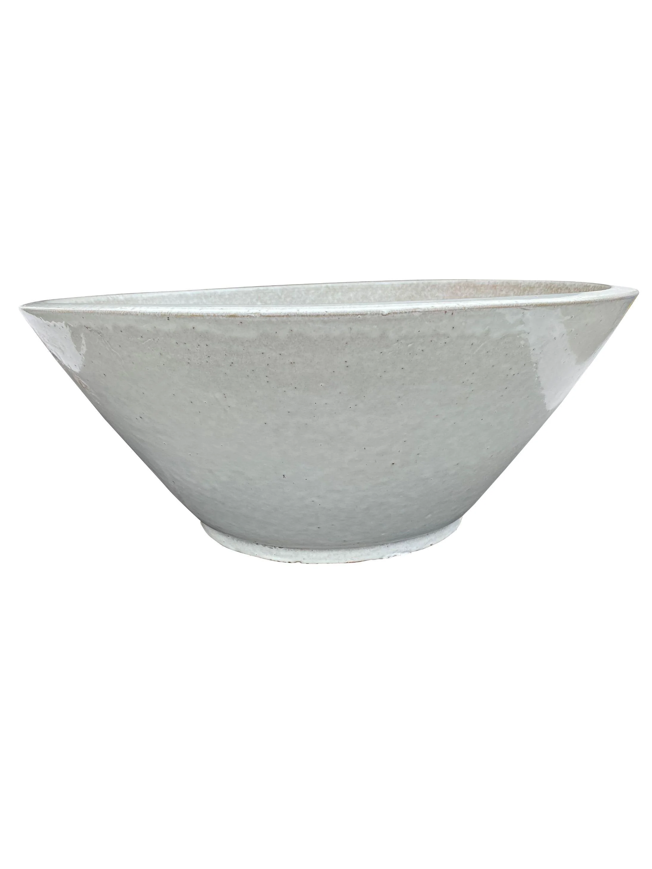 Low-Profile Planter Bowl in White - Perfect for Succulents, Herbs, and Flowers - Various Sizes